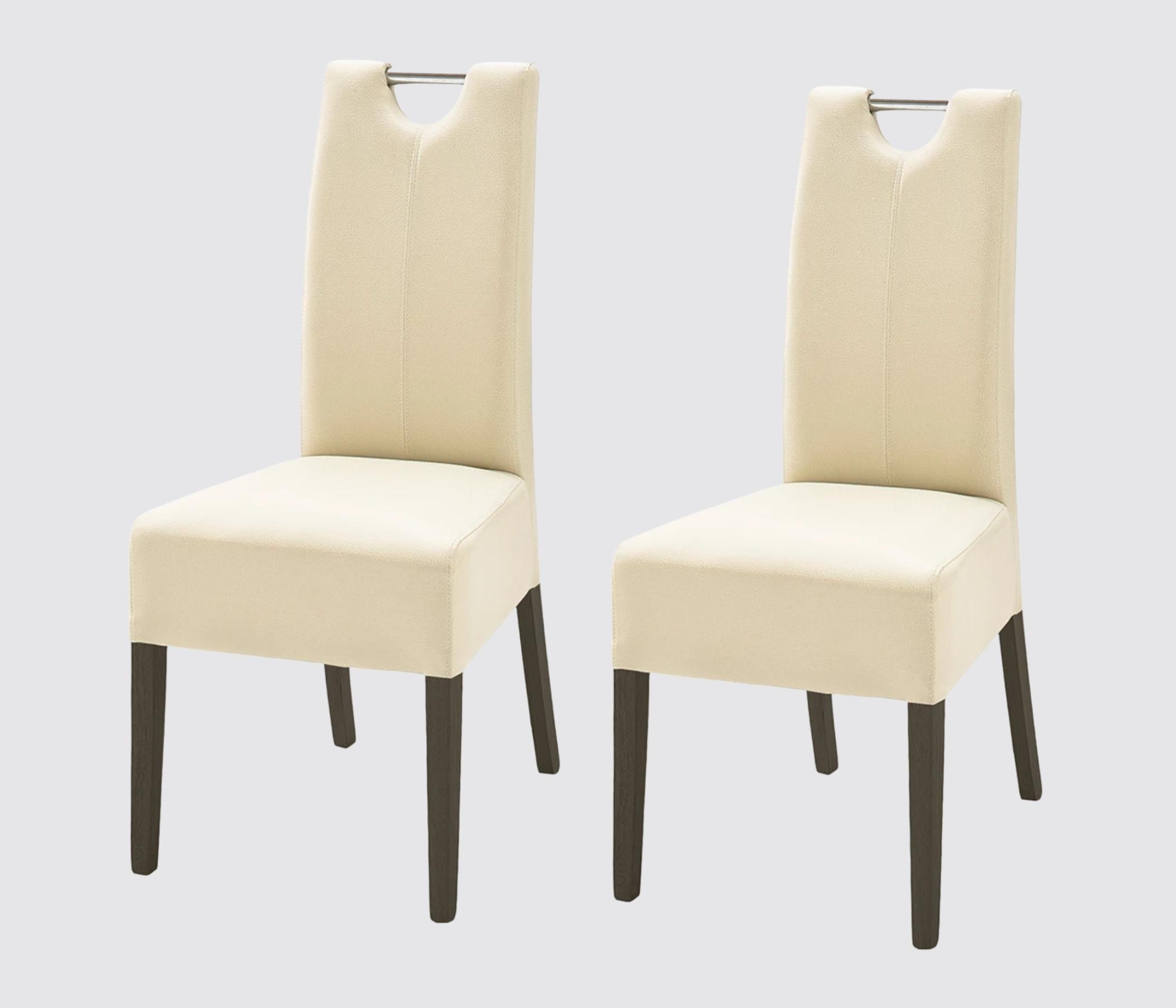 2x Esszimmerstuhl mit Griff Creme