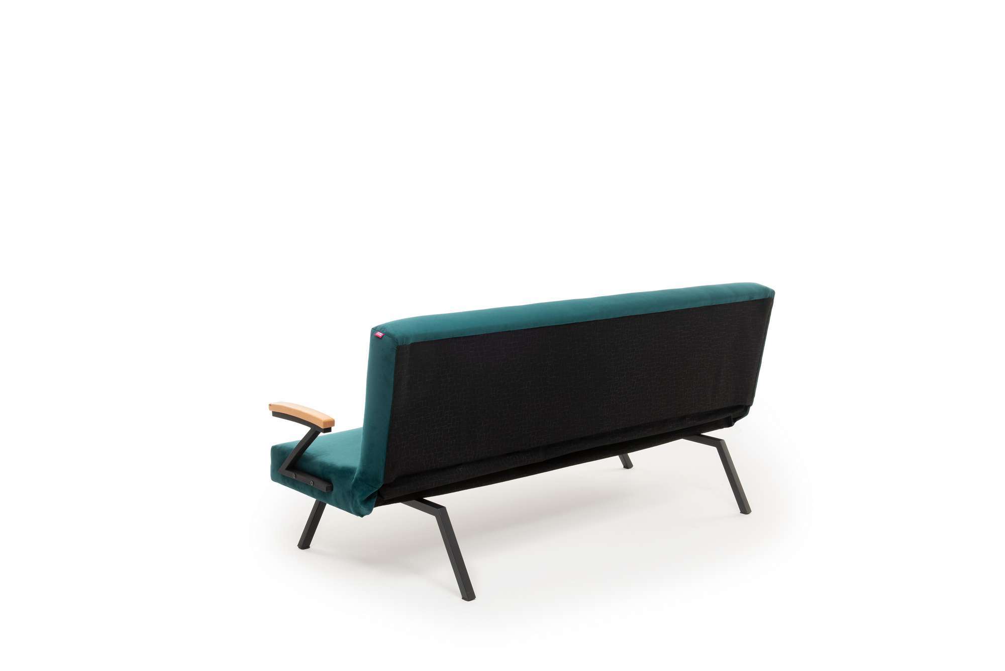 Zven 3-Seater Sofa Bed Polyester Fabric Petrol Green