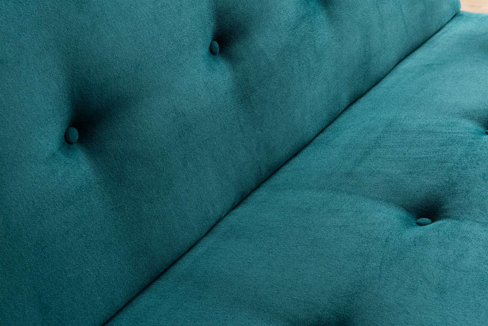 Zven 3-Seater Sofa Bed Polyester Fabric Petrol Green