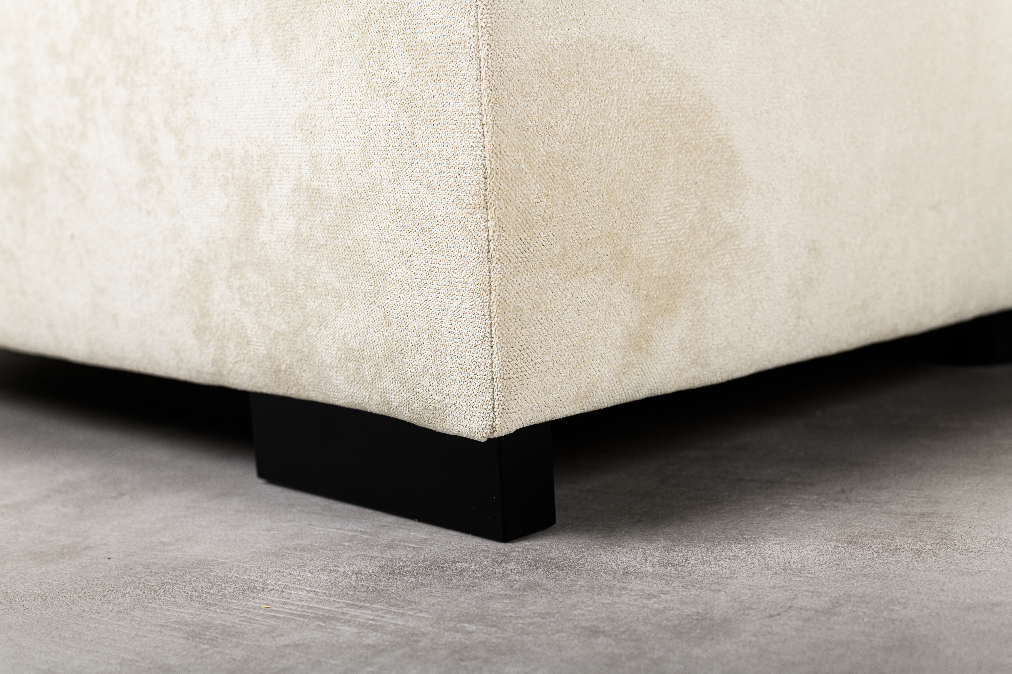 Sofa 3-Sitzer Chaiselongue Links Rechts Stoff Weiß