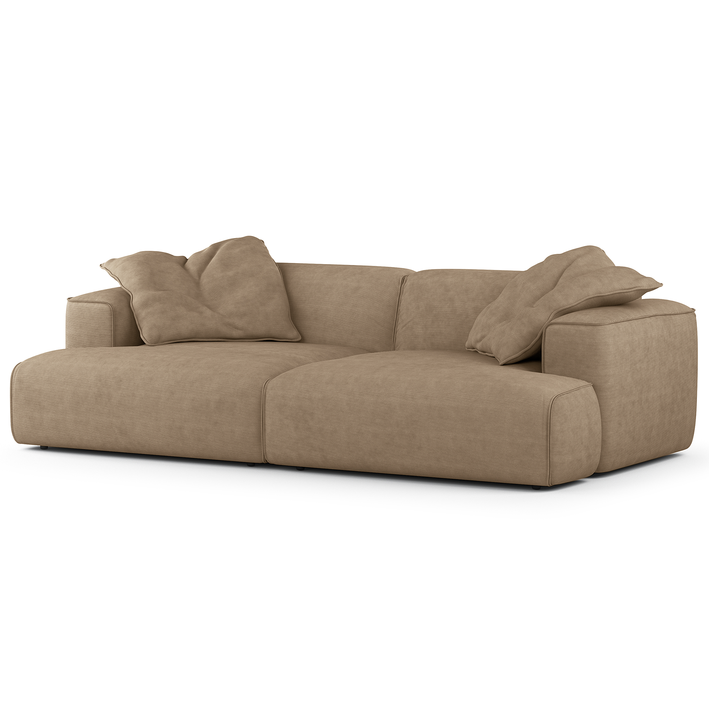 Loungekissen HUDSON XL 2er Set Cordstoff Taupe