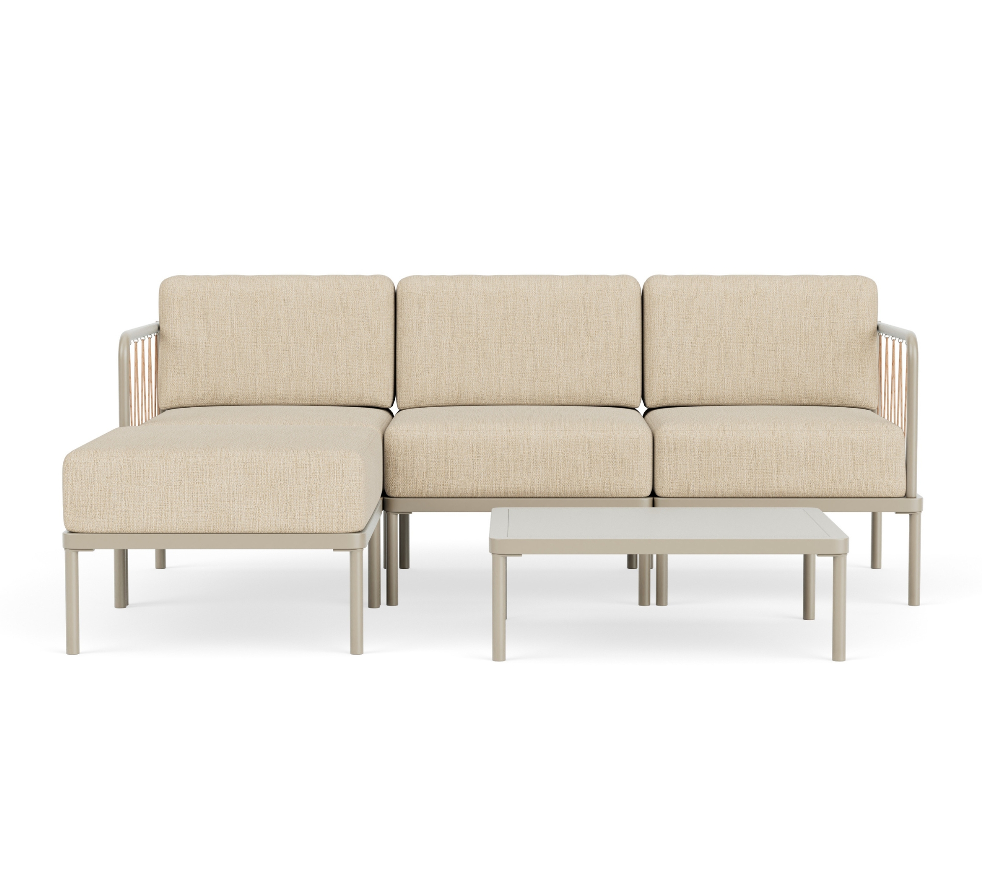 Hadley Outdoor Corner Module Marzipan