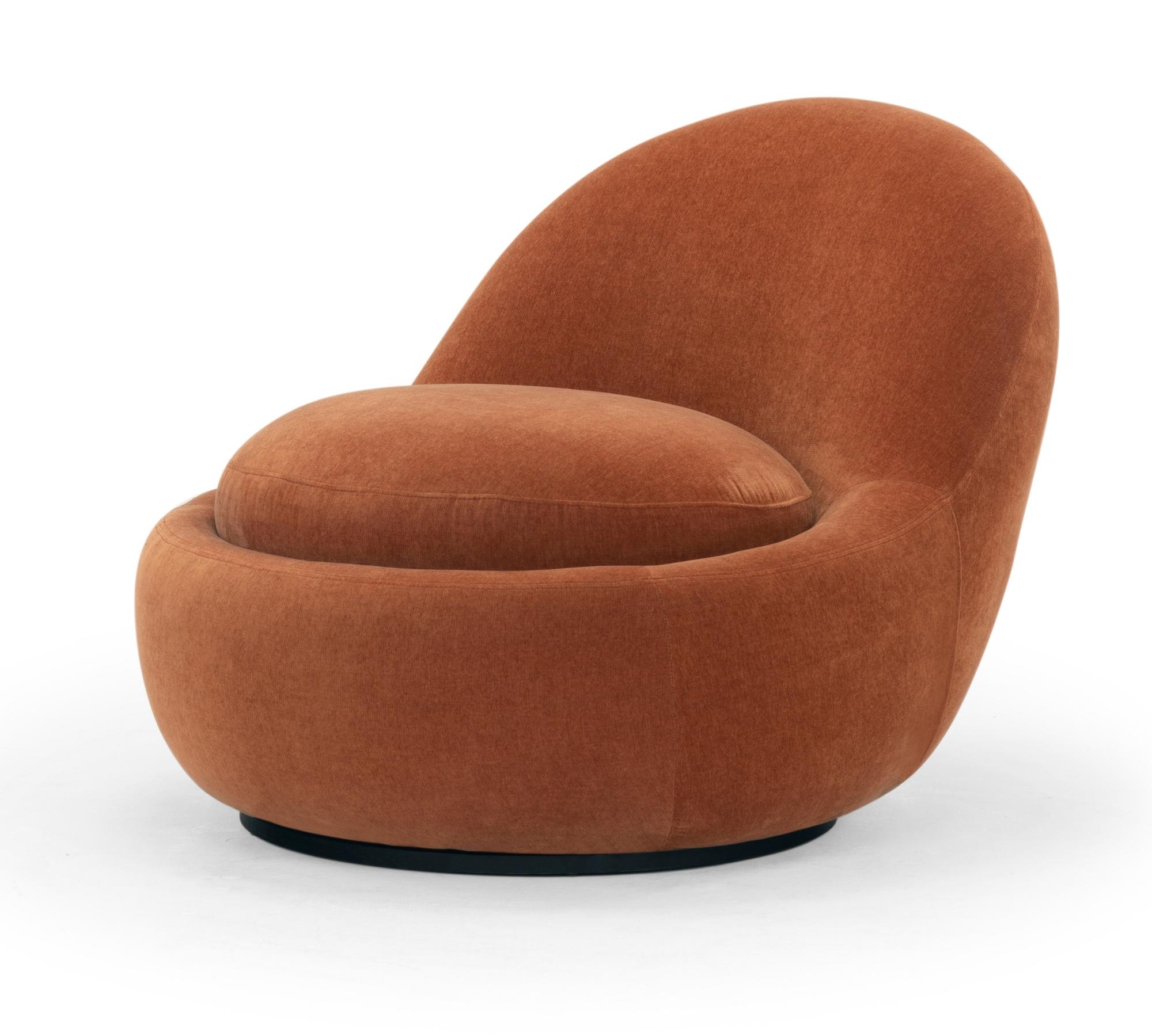 Babette Swivel Chair Moss Rust