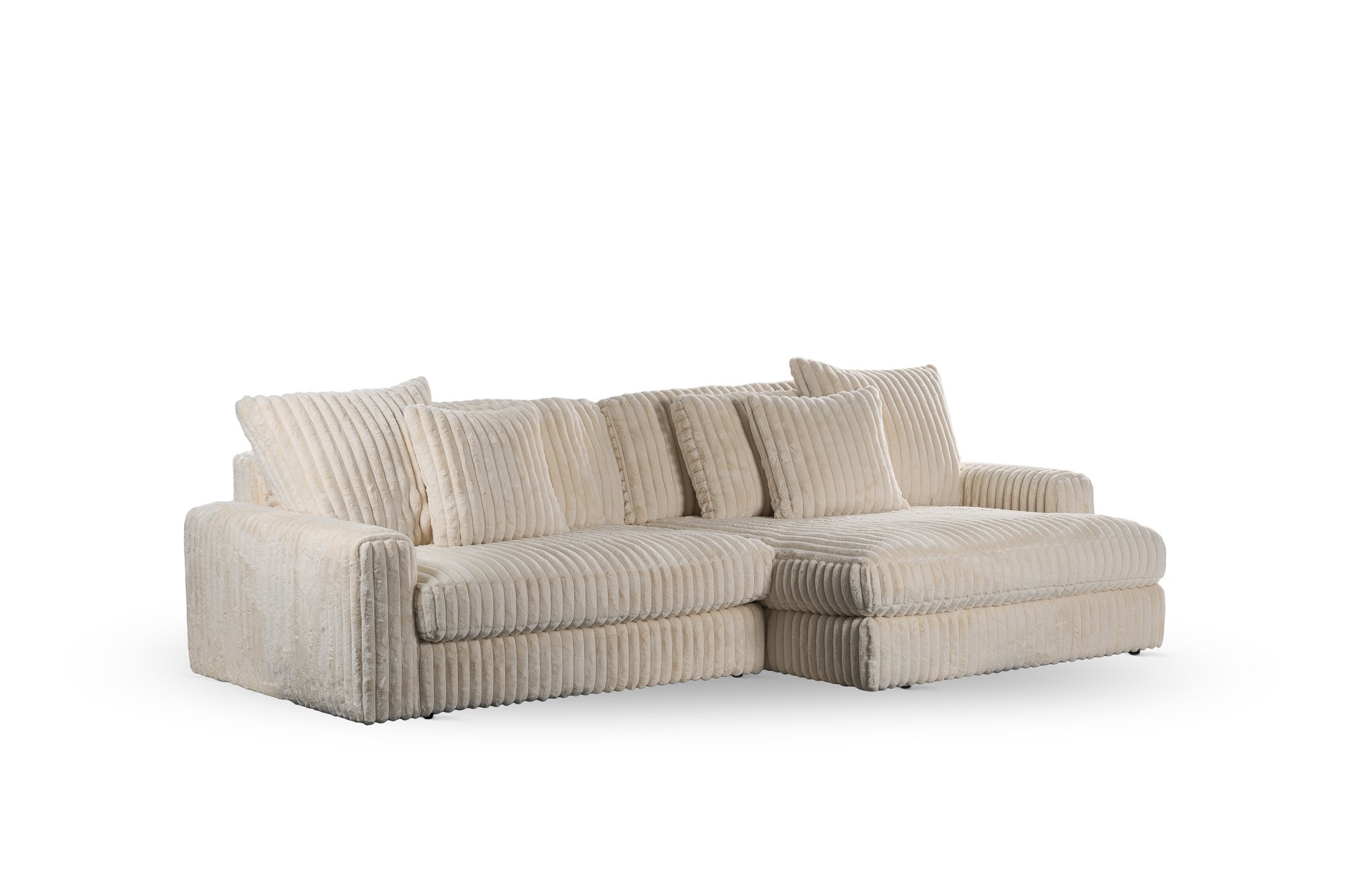 Sofa 3-Seater Corduroy Vito Cream