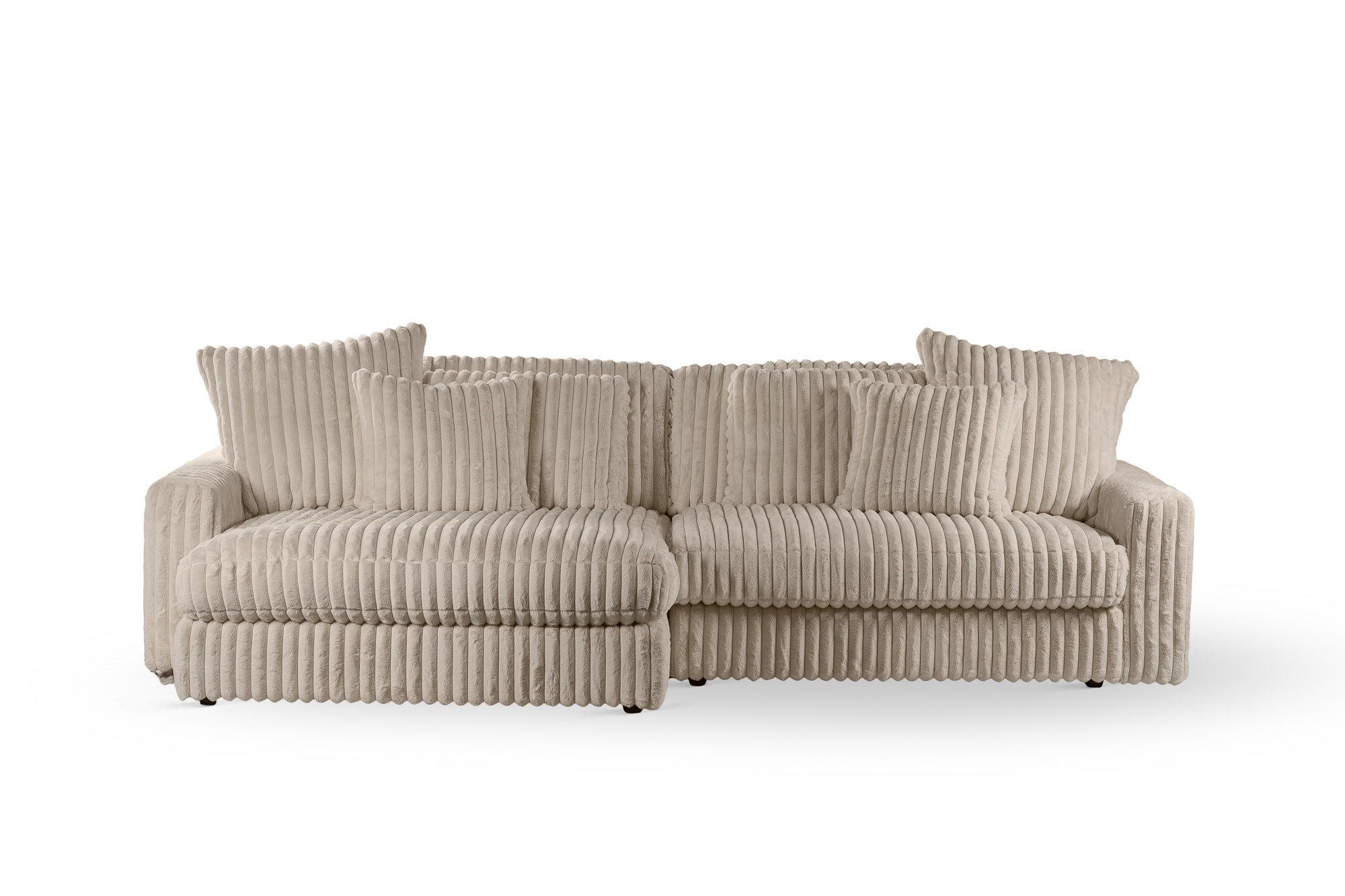 Sofa 3-Sitzer Cord Vito Creme