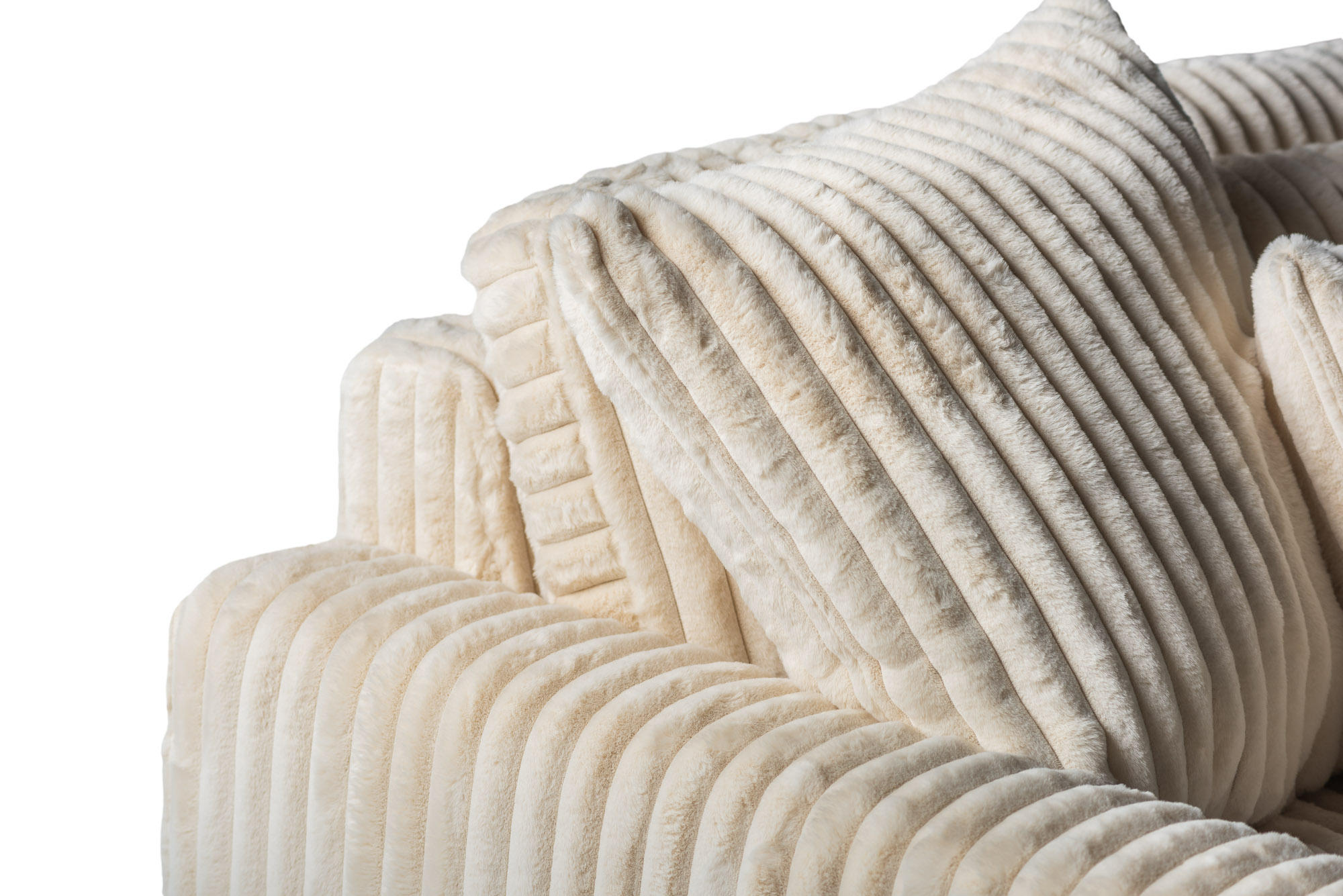 Sofa 3-Seater Corduroy Vito Cream