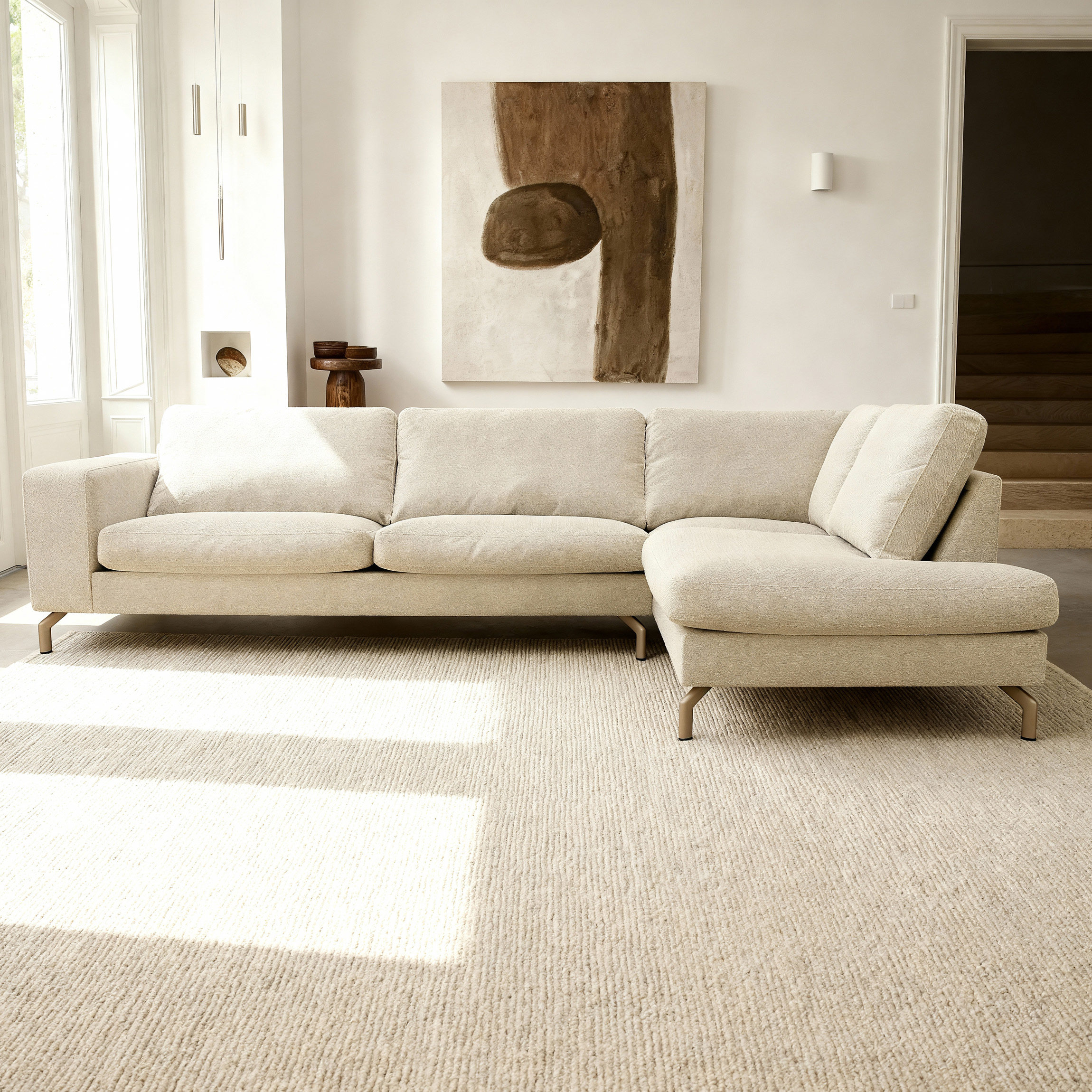 Corner Sofa Gwen 3-Seater Right Fabric