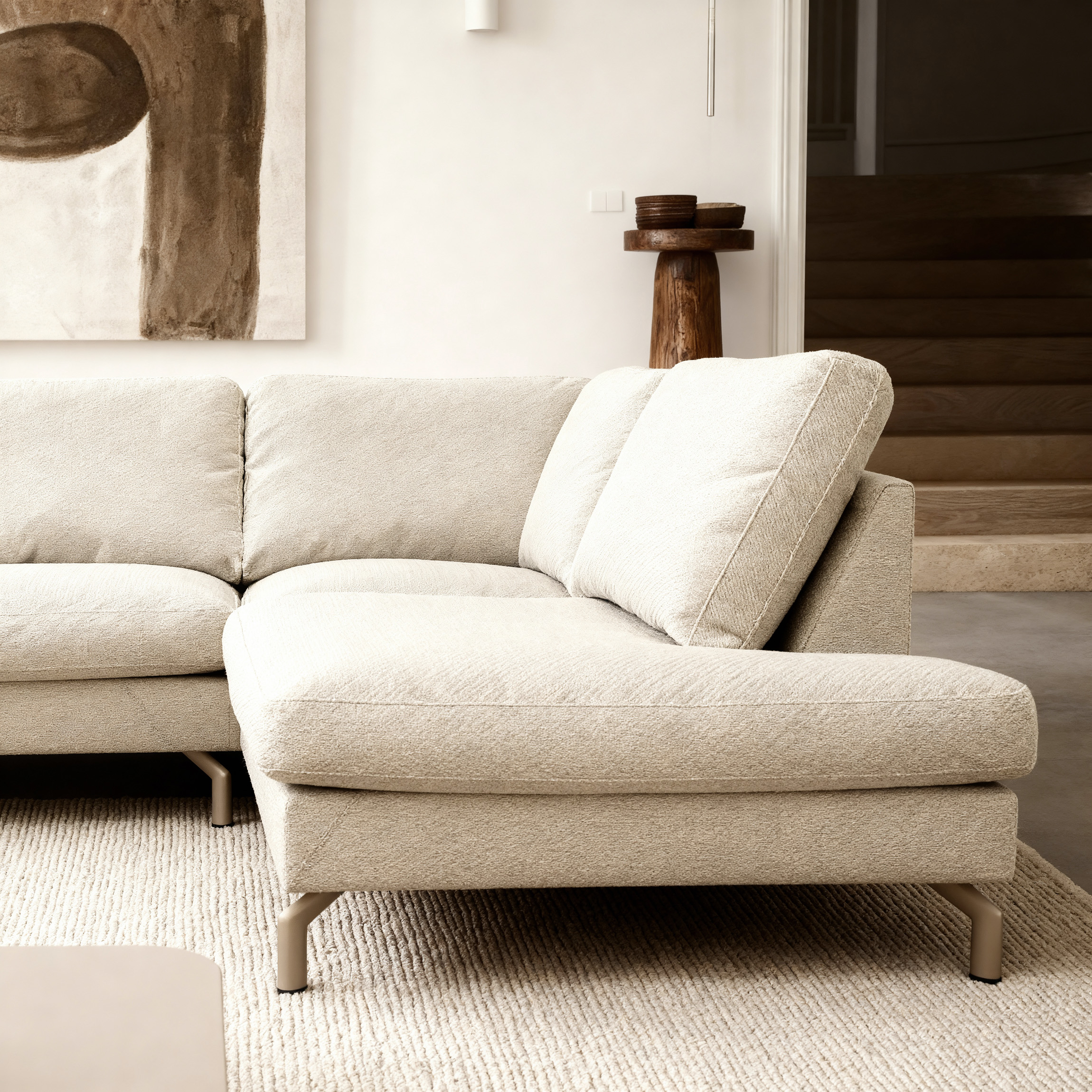 Corner Sofa Gwen 3-Seater Right Fabric