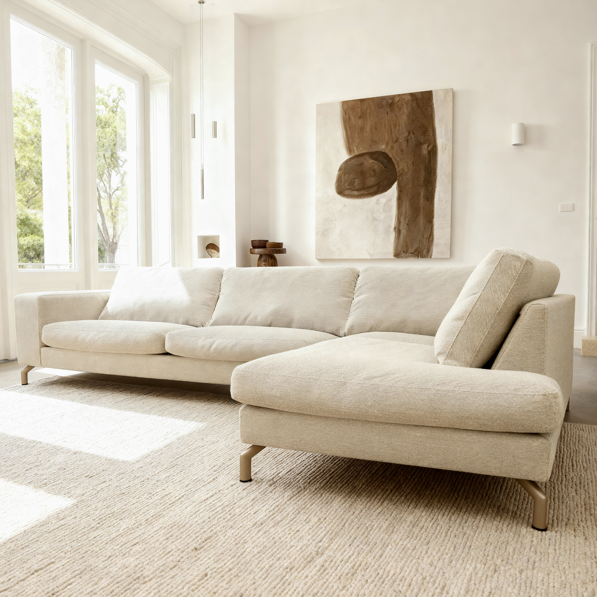 Corner Sofa Gwen 3-Seater Right Fabric
