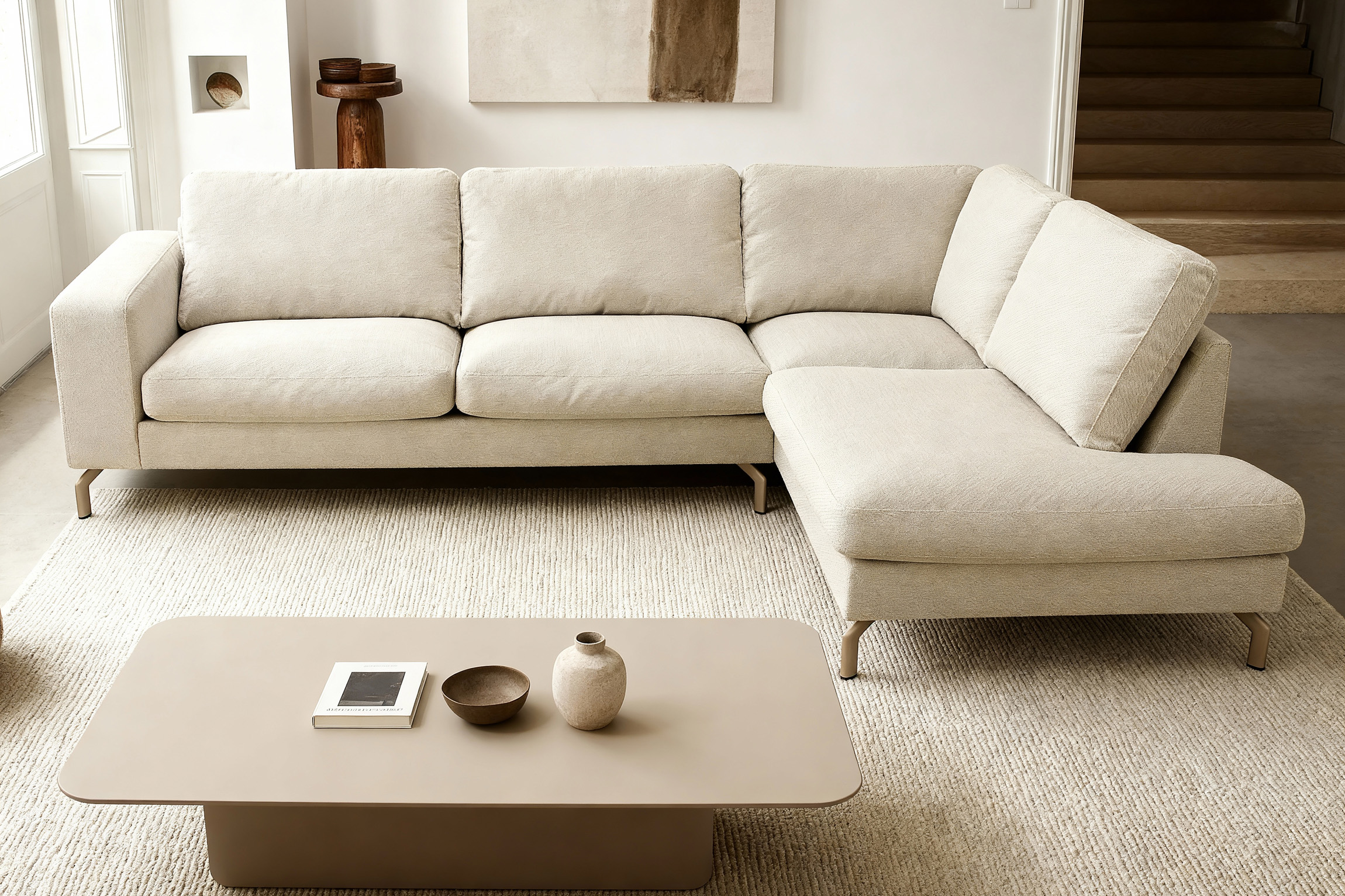 Corner Sofa Gwen 3-Seater Right Fabric