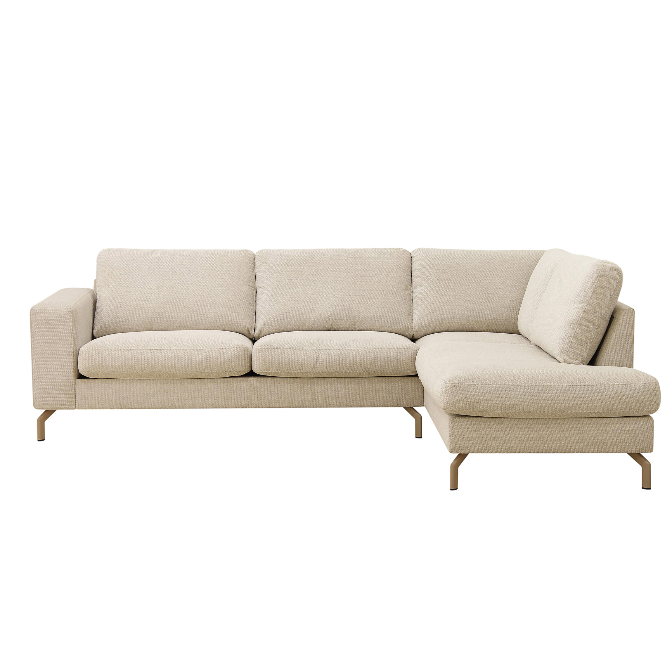 Ecksofa Gwen 3-Sitzer Rechts Creme