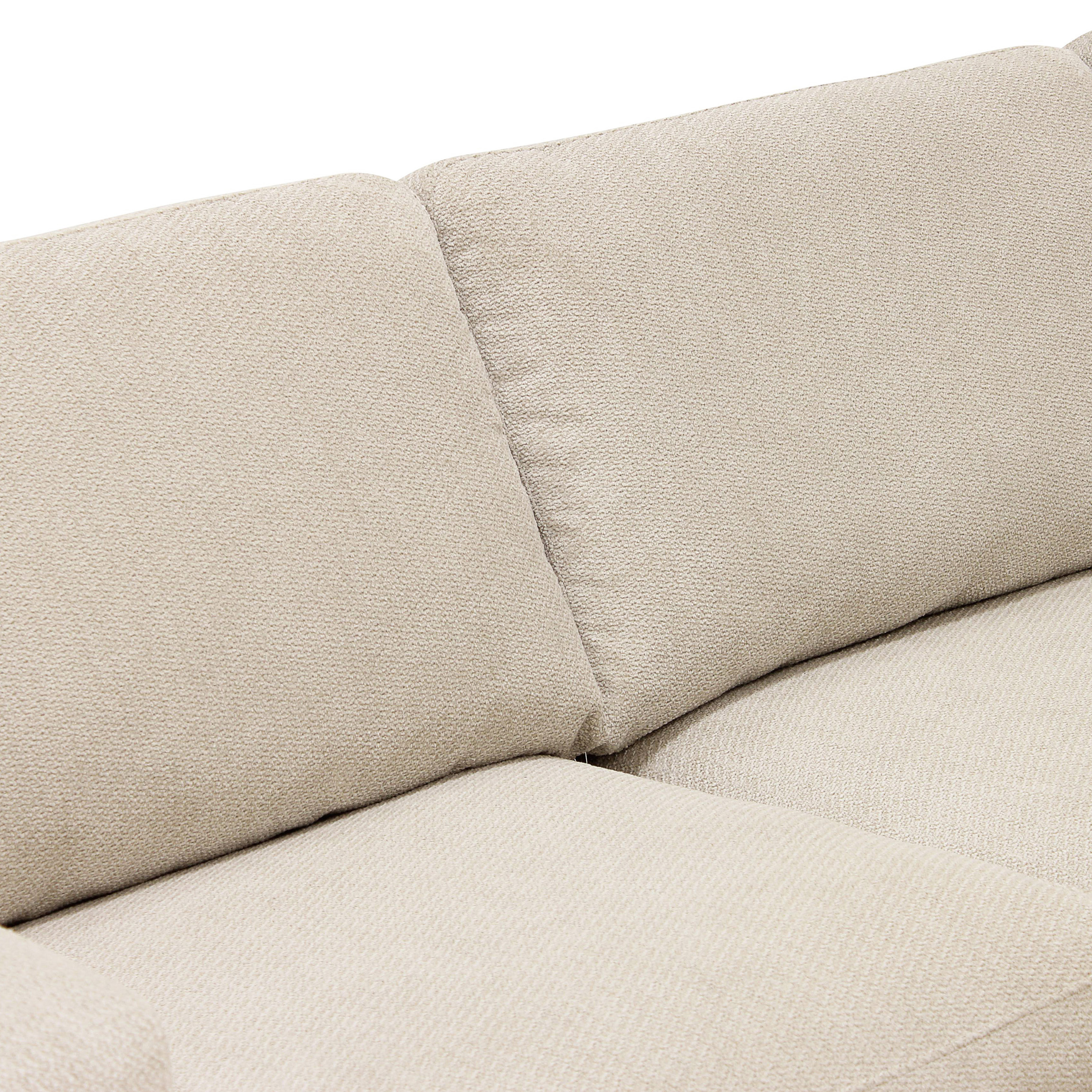 Ecksofa Gwen 3-Sitzer Rechts Creme
