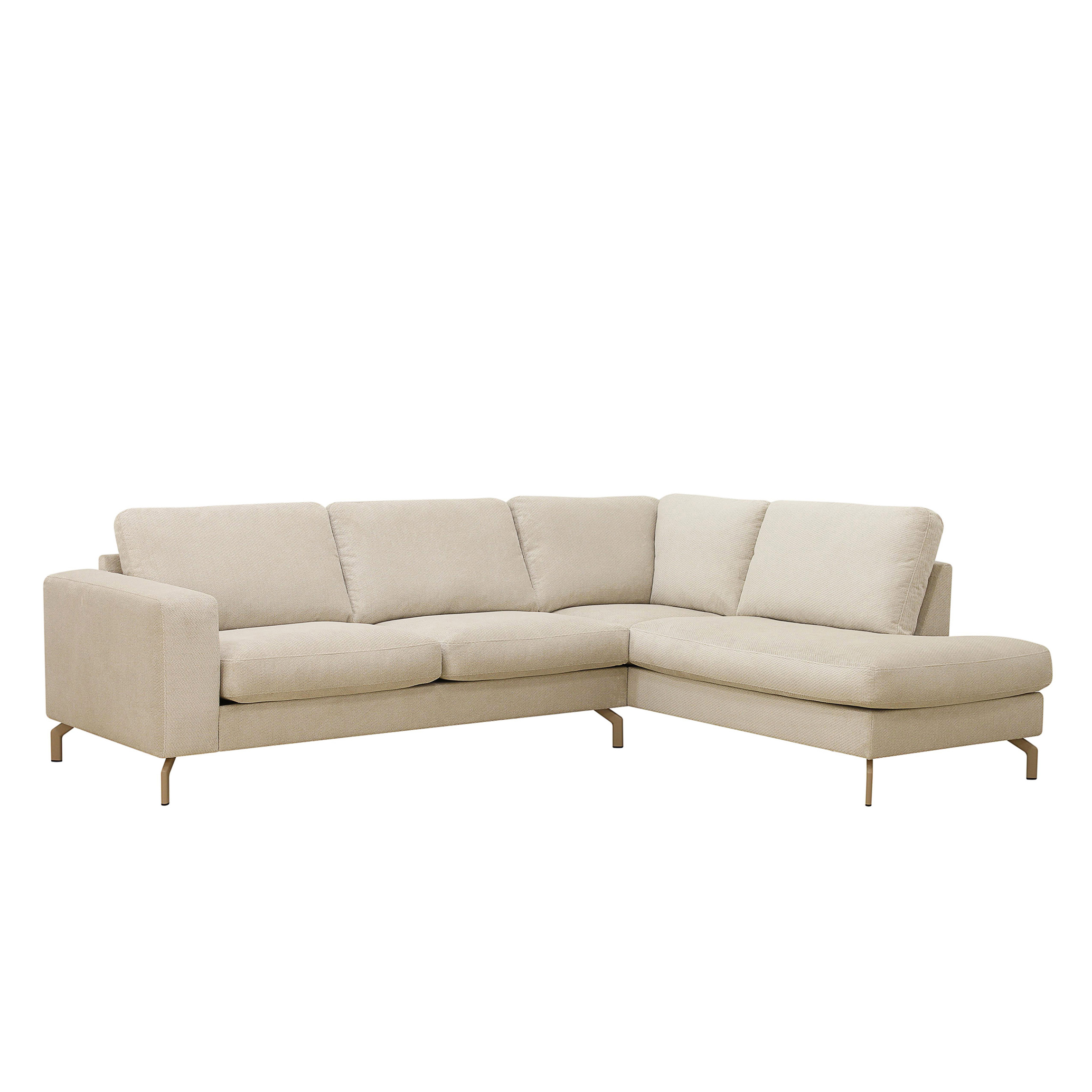 Ecksofa Gwen 3-Sitzer Rechts Creme
