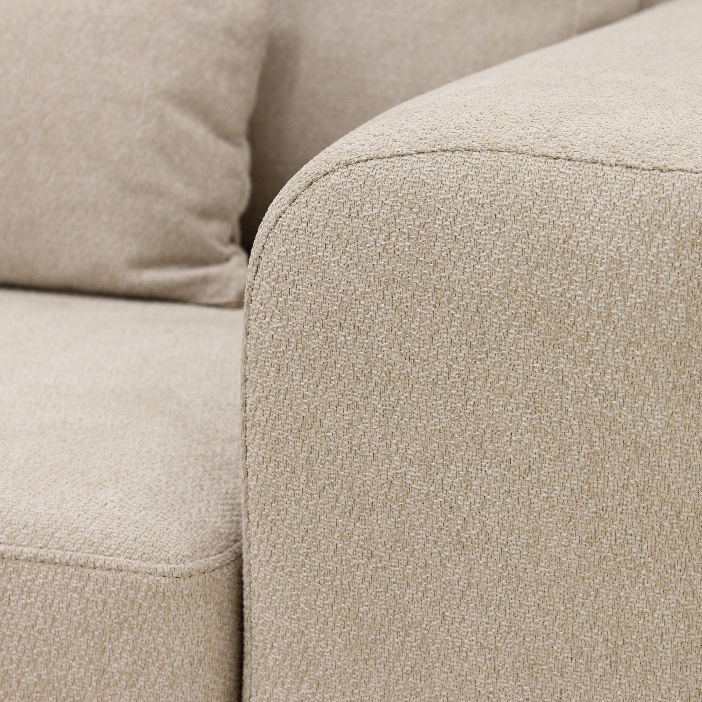 Ecksofa Paloma 3-Sitzer Links Stoff Beige