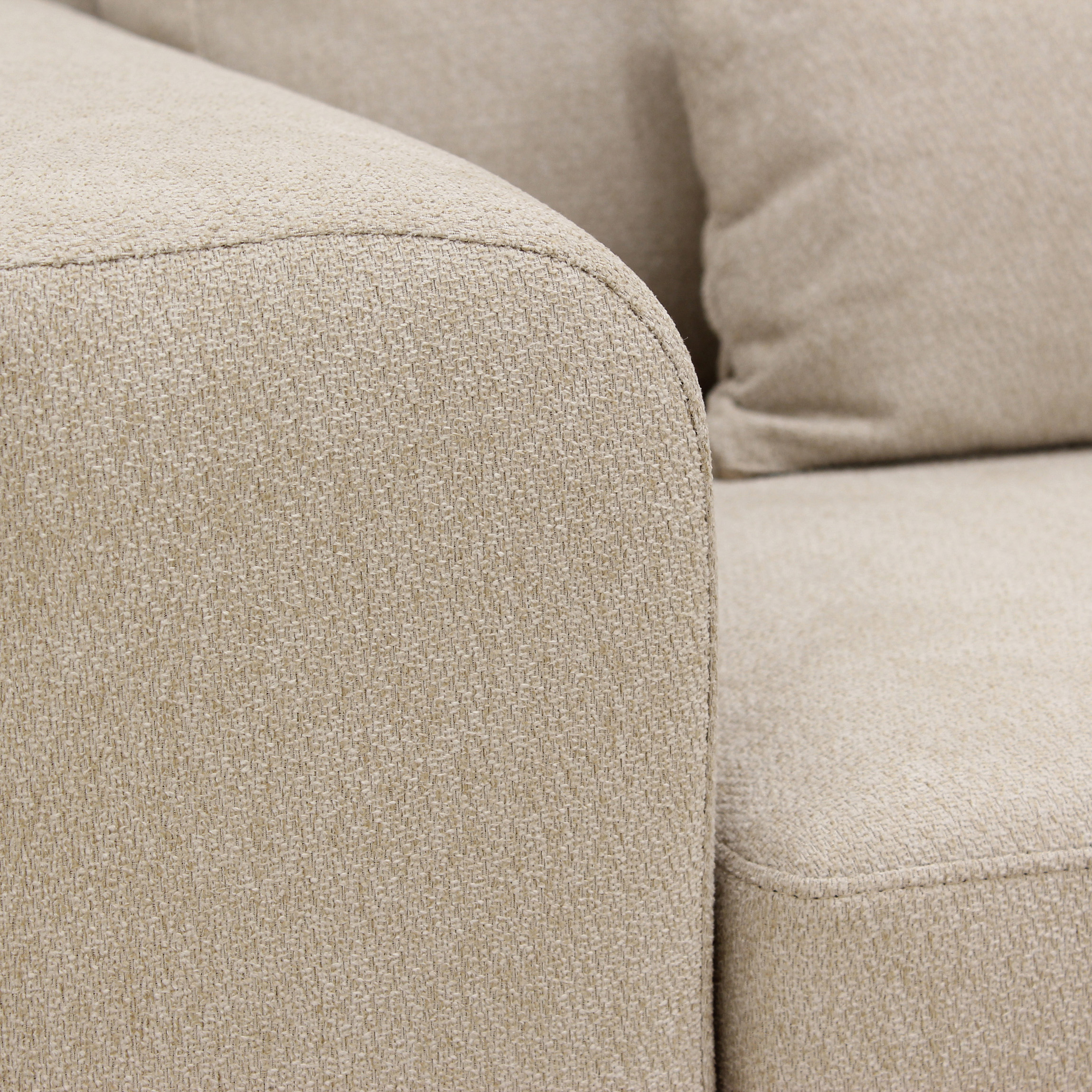 Corner Sofa Paloma 3-Seater Right Fabric Beige