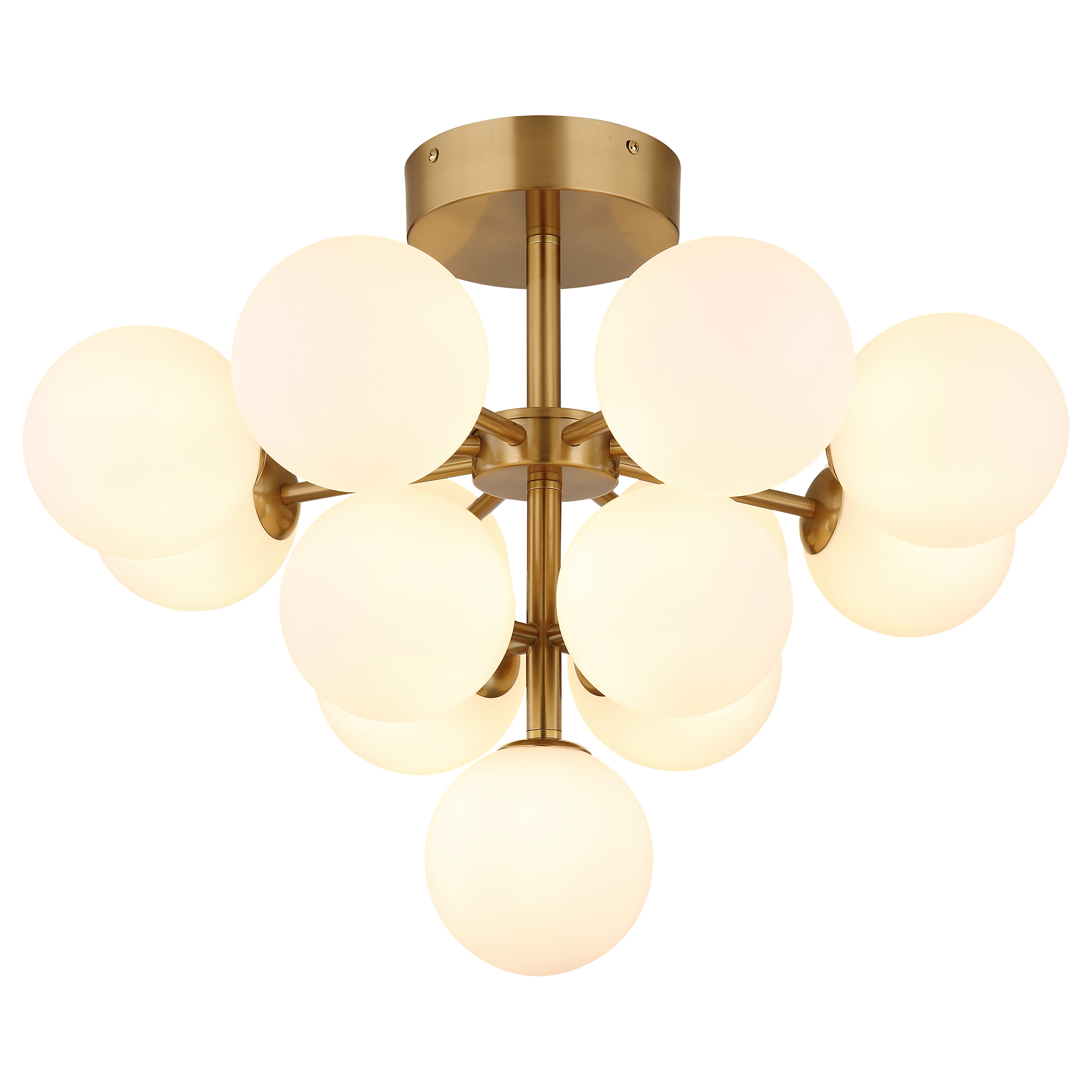 Ceiling light Luvix 13-light opal glass iron