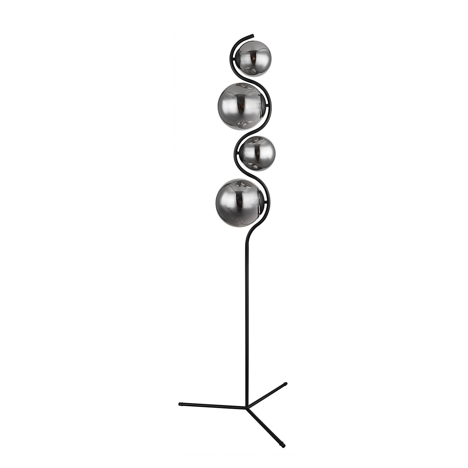 Floor lamp Porry 4-light colored glass iron