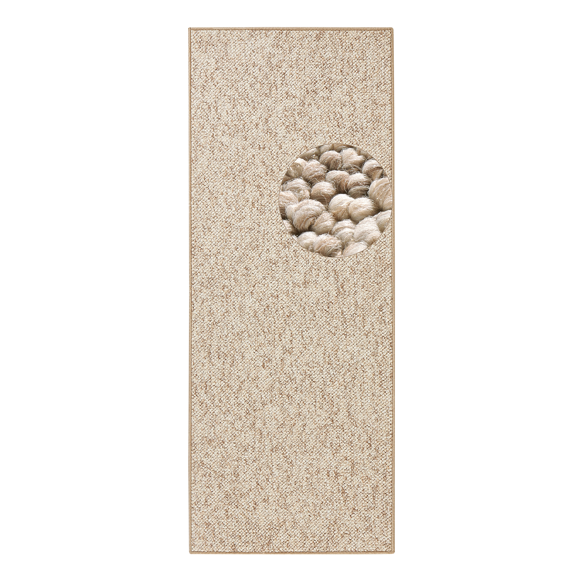 Läufer Wolly Polypropylen Fleece Beige 80x200cm