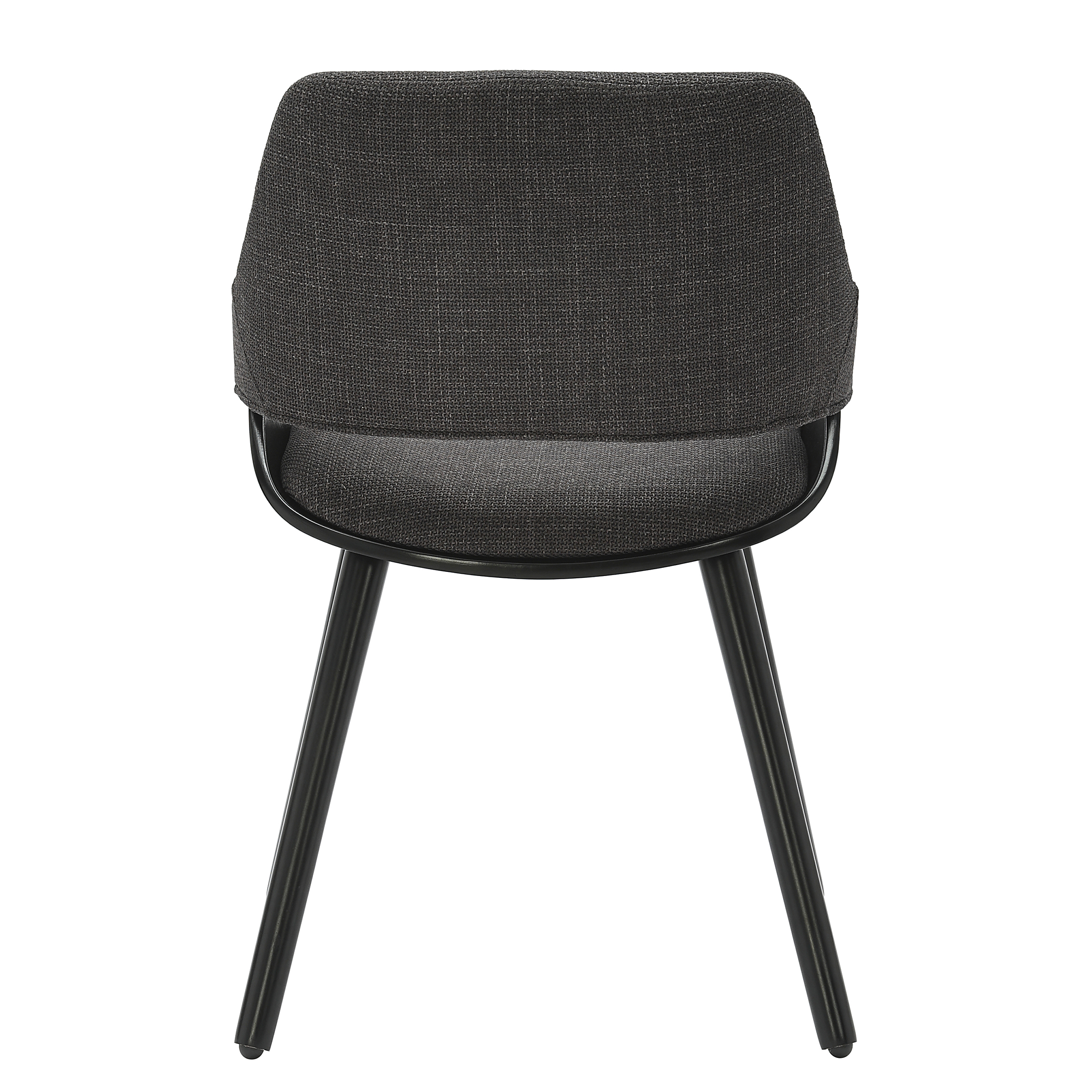 RIFFLES Armchair Set of 2 Anthracite Black