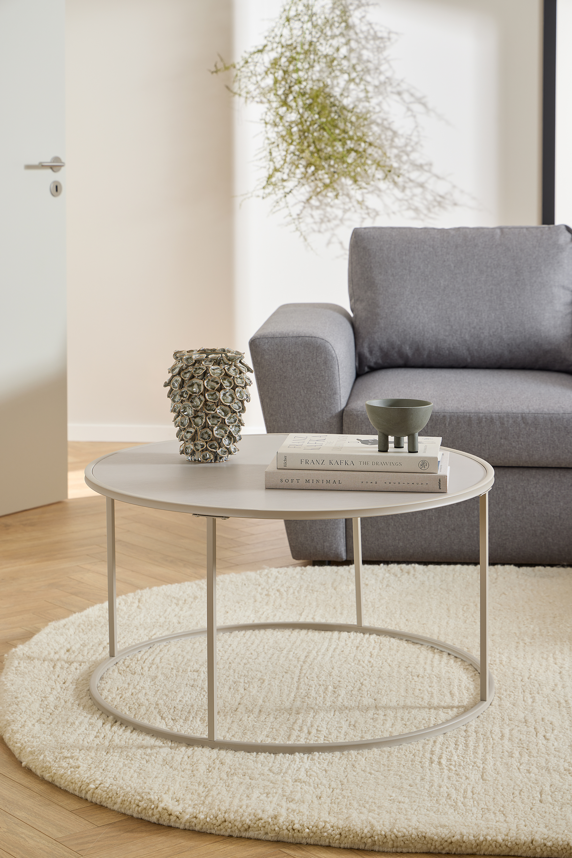 Coogee Couchtisch Sandgrau Ø80cm