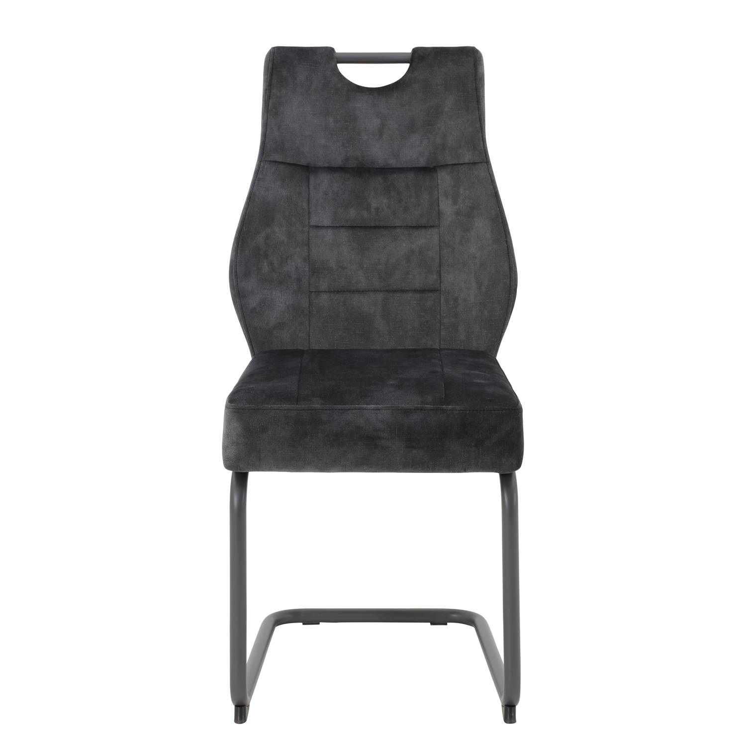 Laizy Cantilever Chair Set of 2 Microfiber Steel