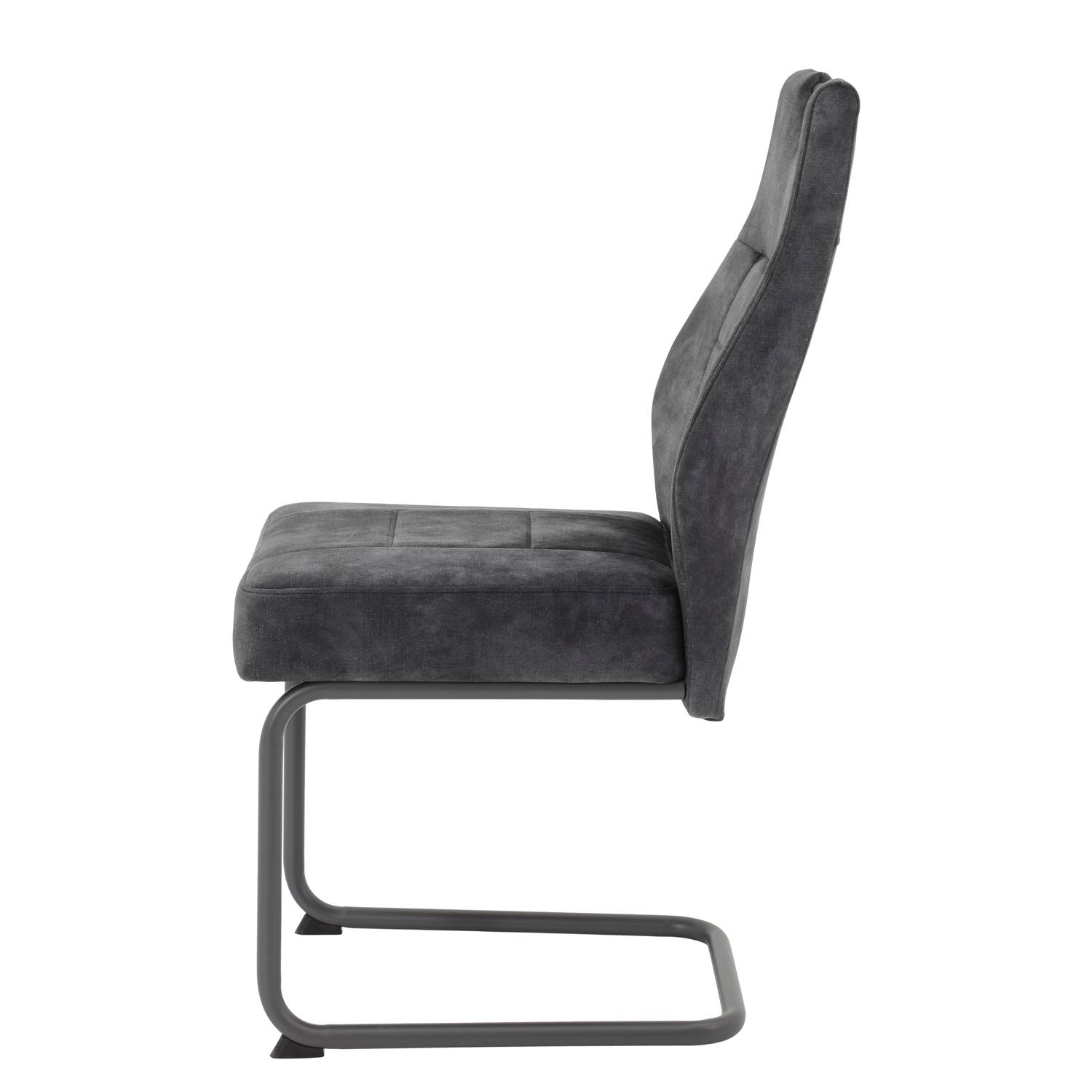 Laizy Cantilever Chair Set of 2 Microfiber Steel