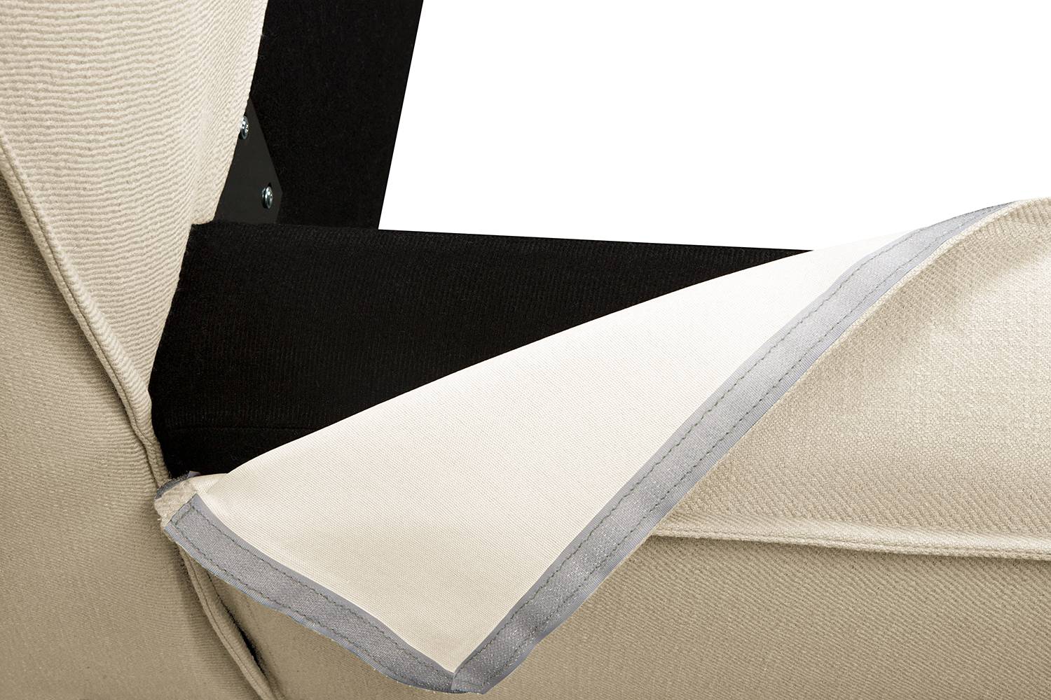 KINX replacement cover upholstered bed flatweave Desna cream