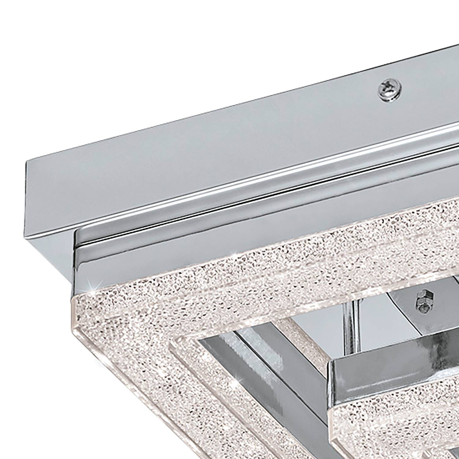 LED Ceiling Light Fradelo III 1-Light Crystal Glass Steel