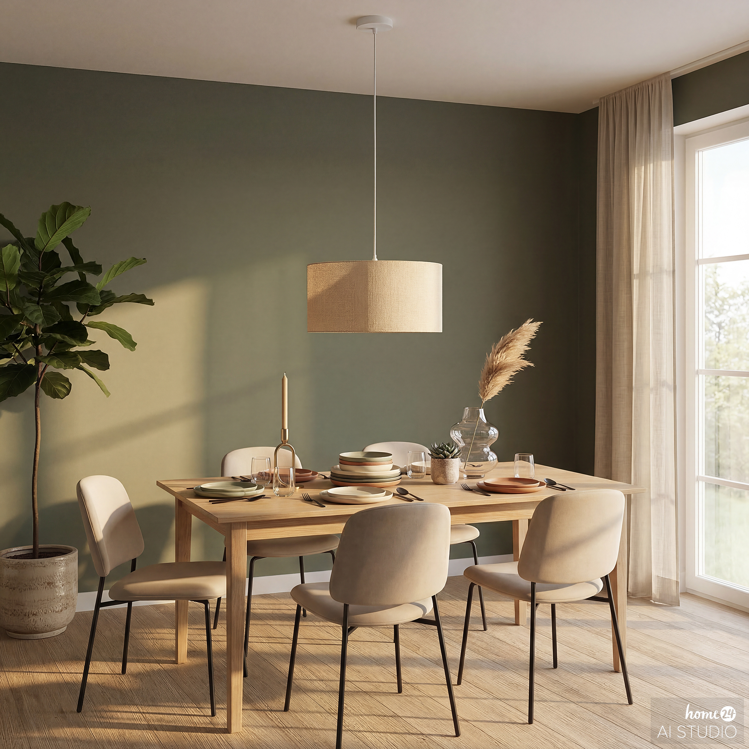 Pendant light YARO iron textile beige 50 cm