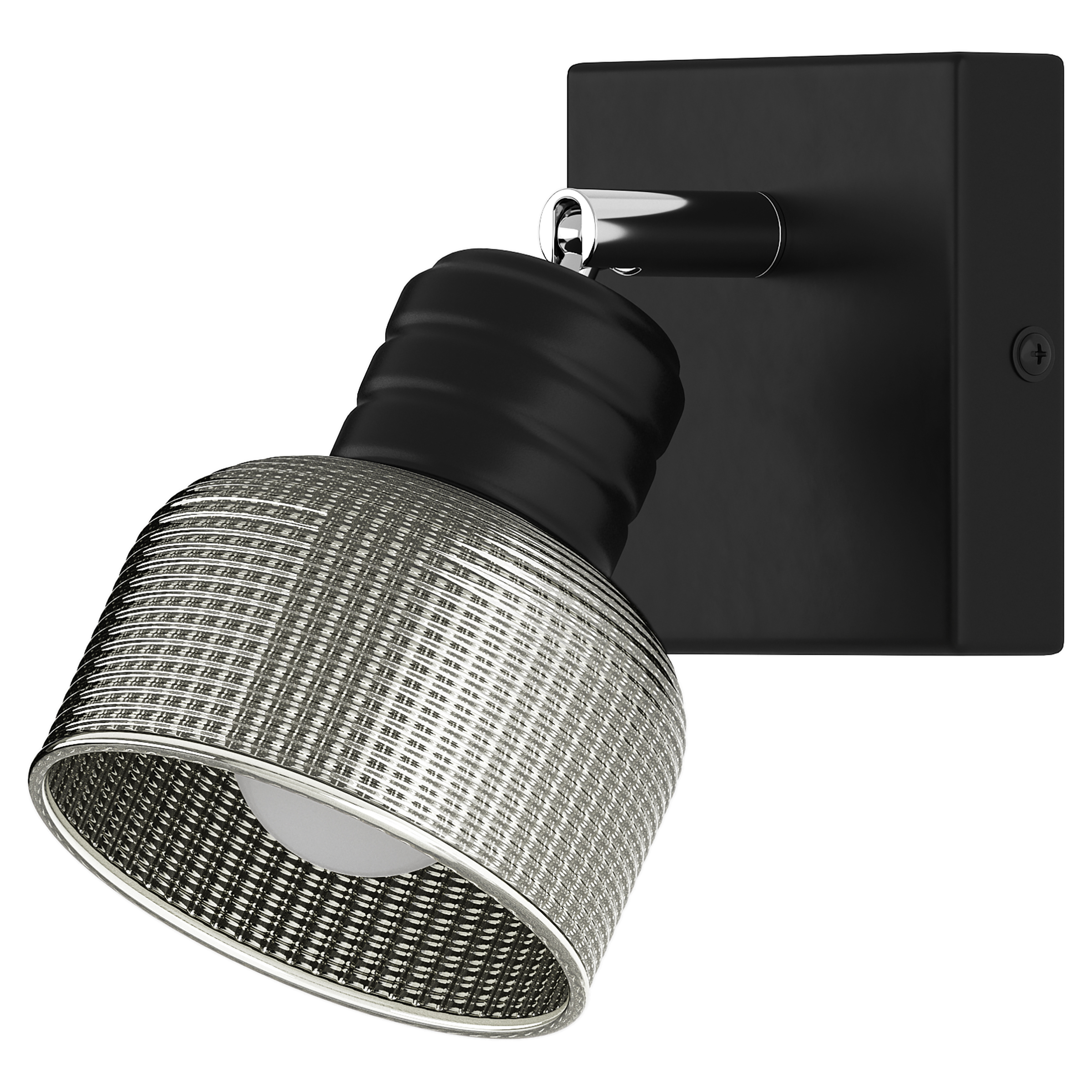 Wall lamp ALGA 1-Light Smoked glass Iron