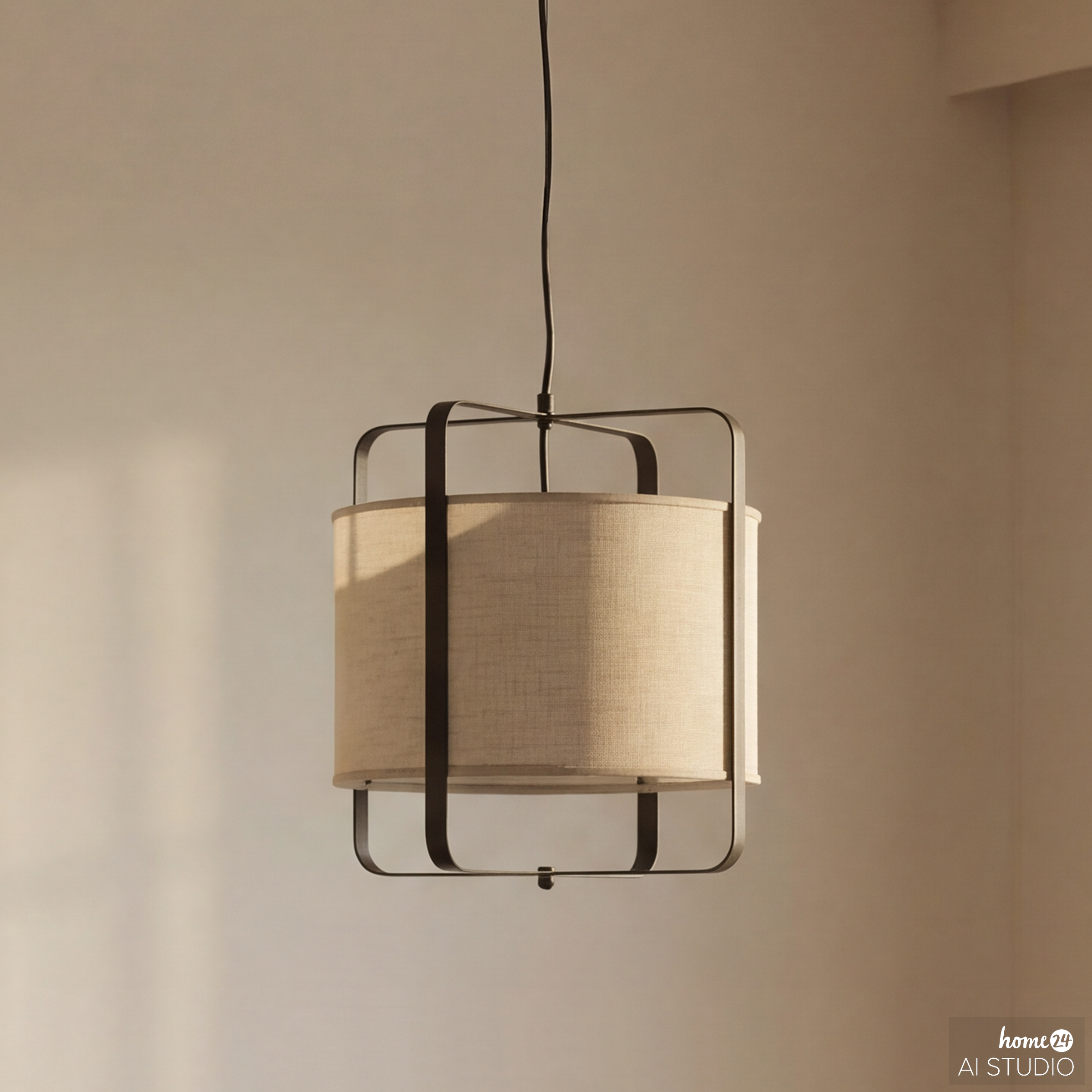 Pendant light SCOTTO 1-light linen iron