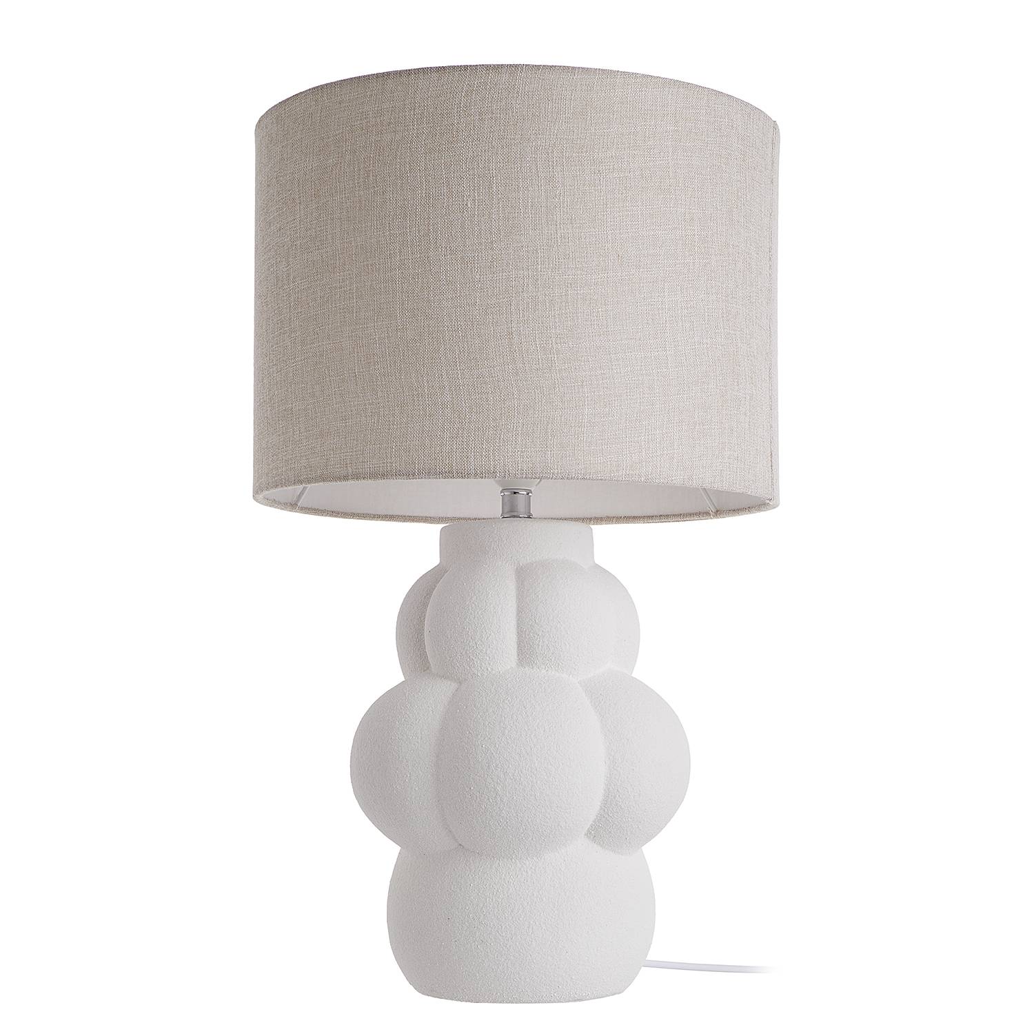 Table lamp ARTISTA 1-light ceramic linen white