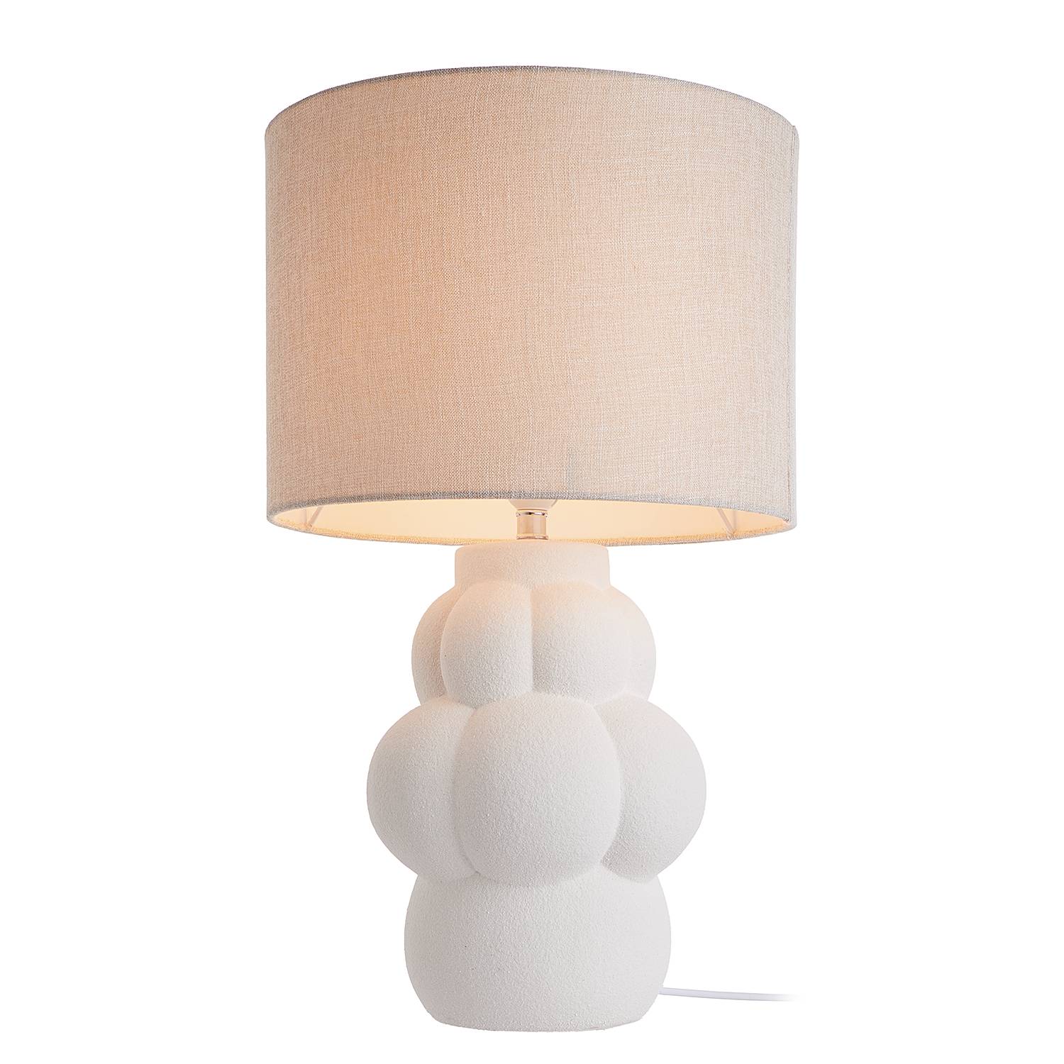 Table lamp ARTISTA 1-light ceramic linen white