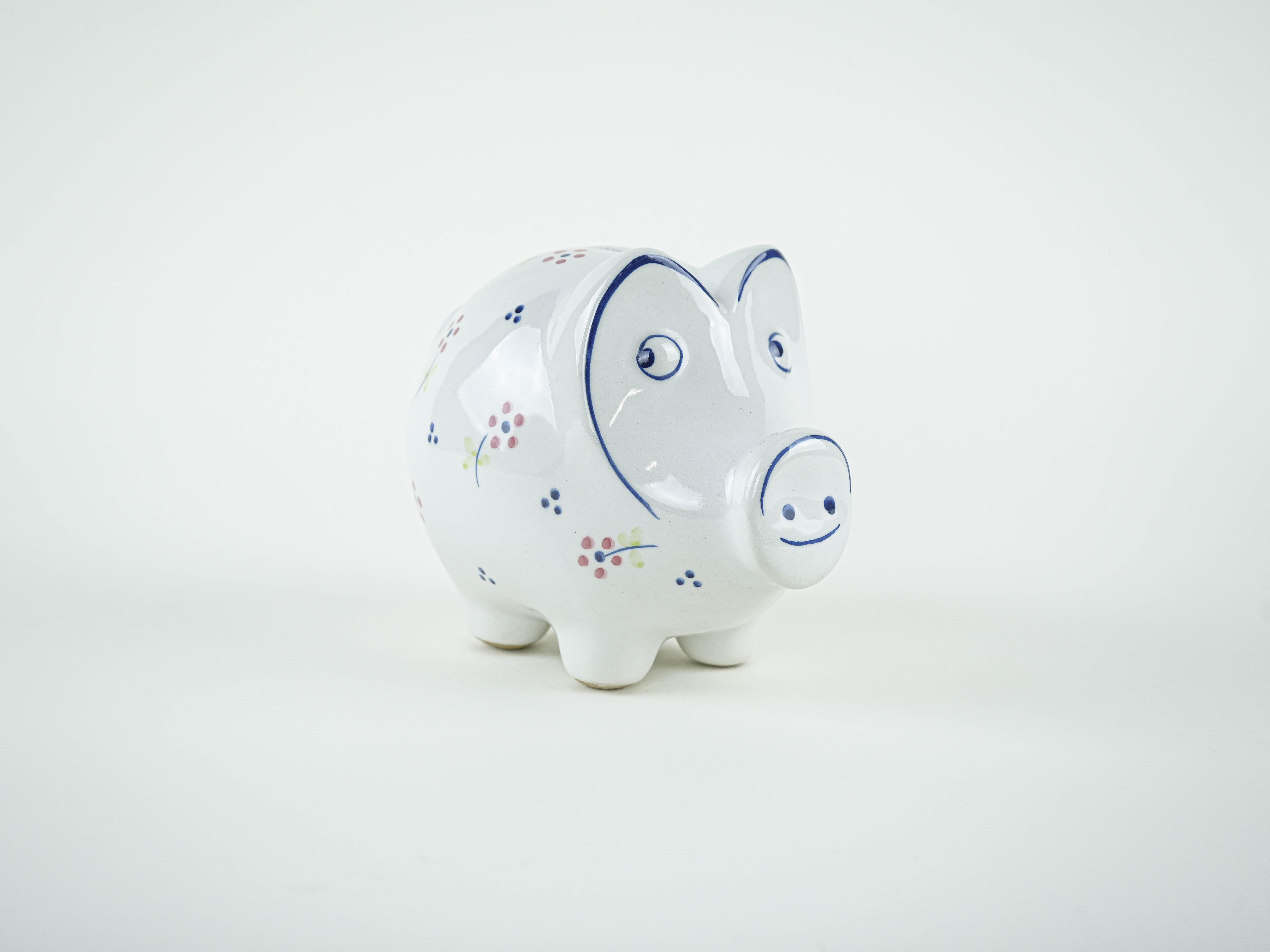 Keramik-Sparschwein 1970er Jahre