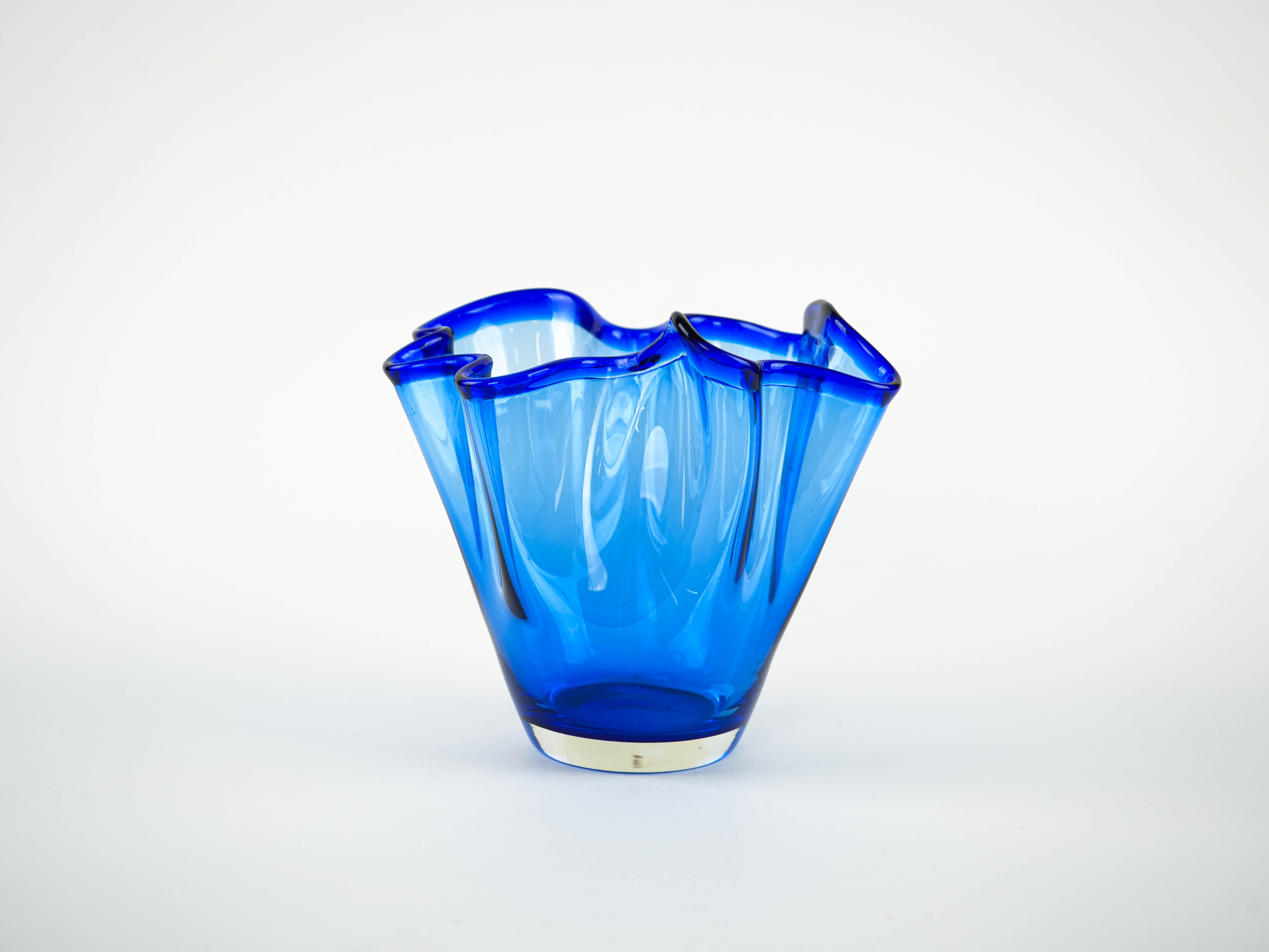 Tulip Vase Cobalt Blue 1970s