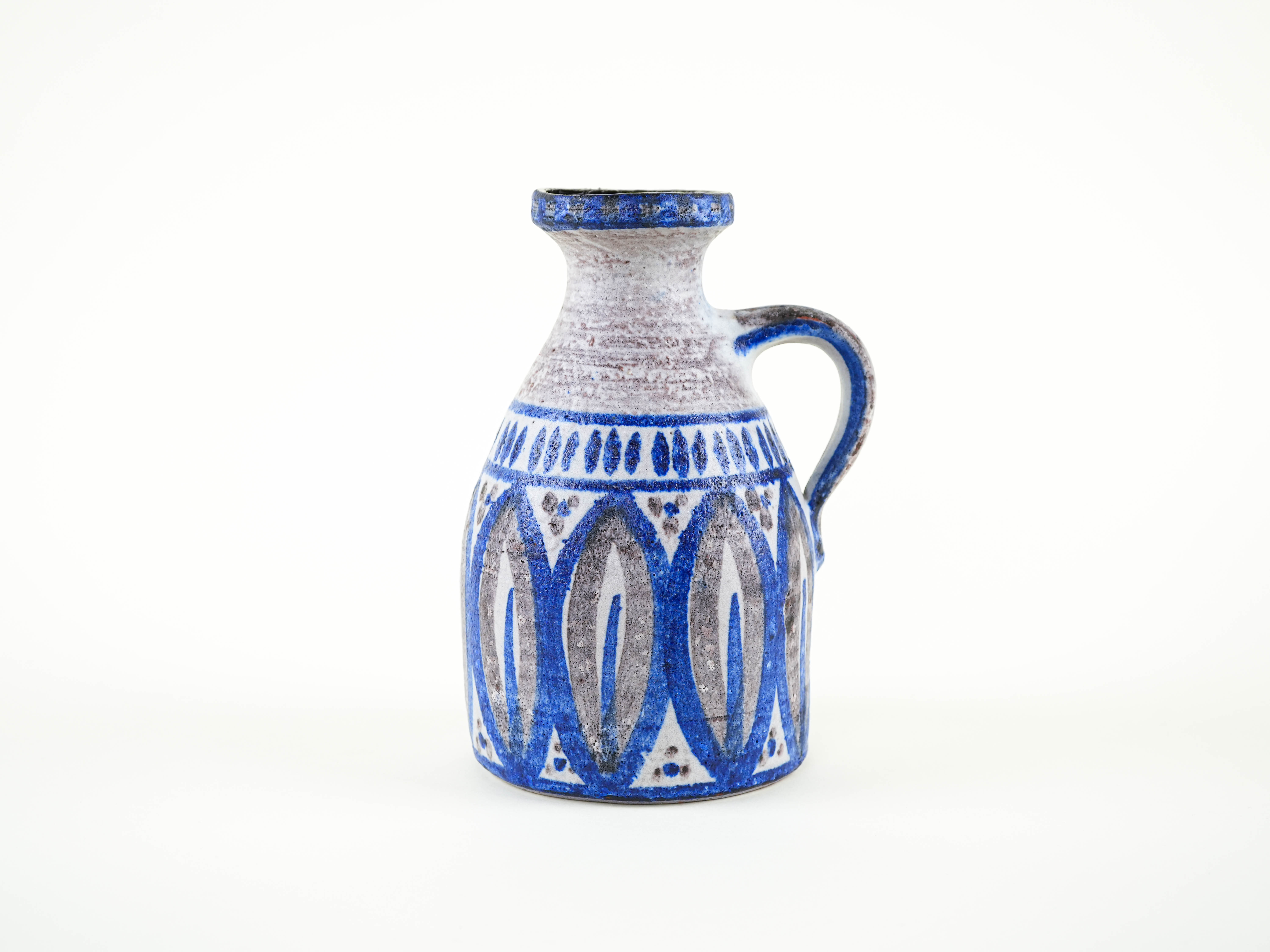 Keramikvase mit Henkel 1960er Jahre