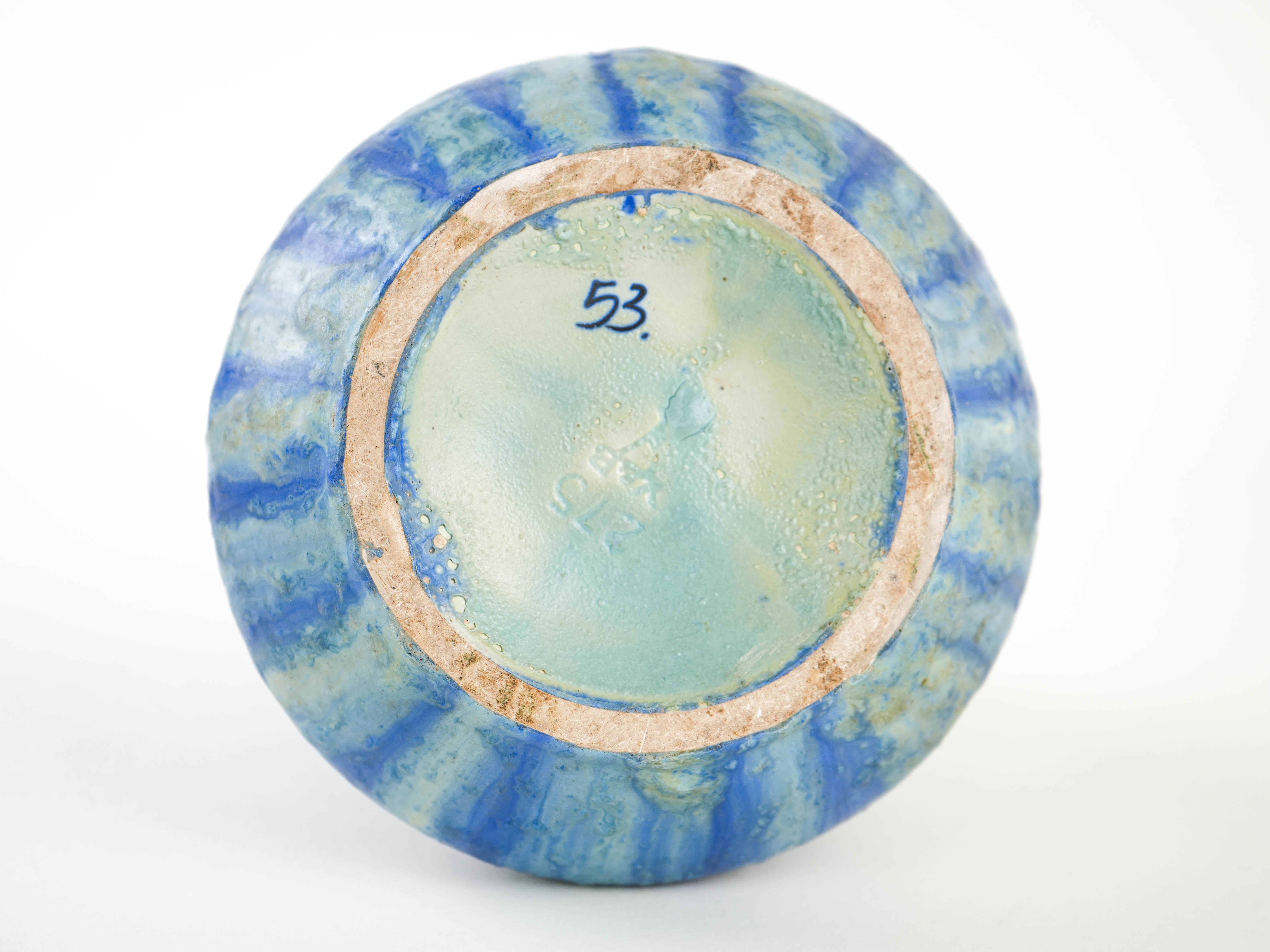Ceramic Vase Blue 1960s