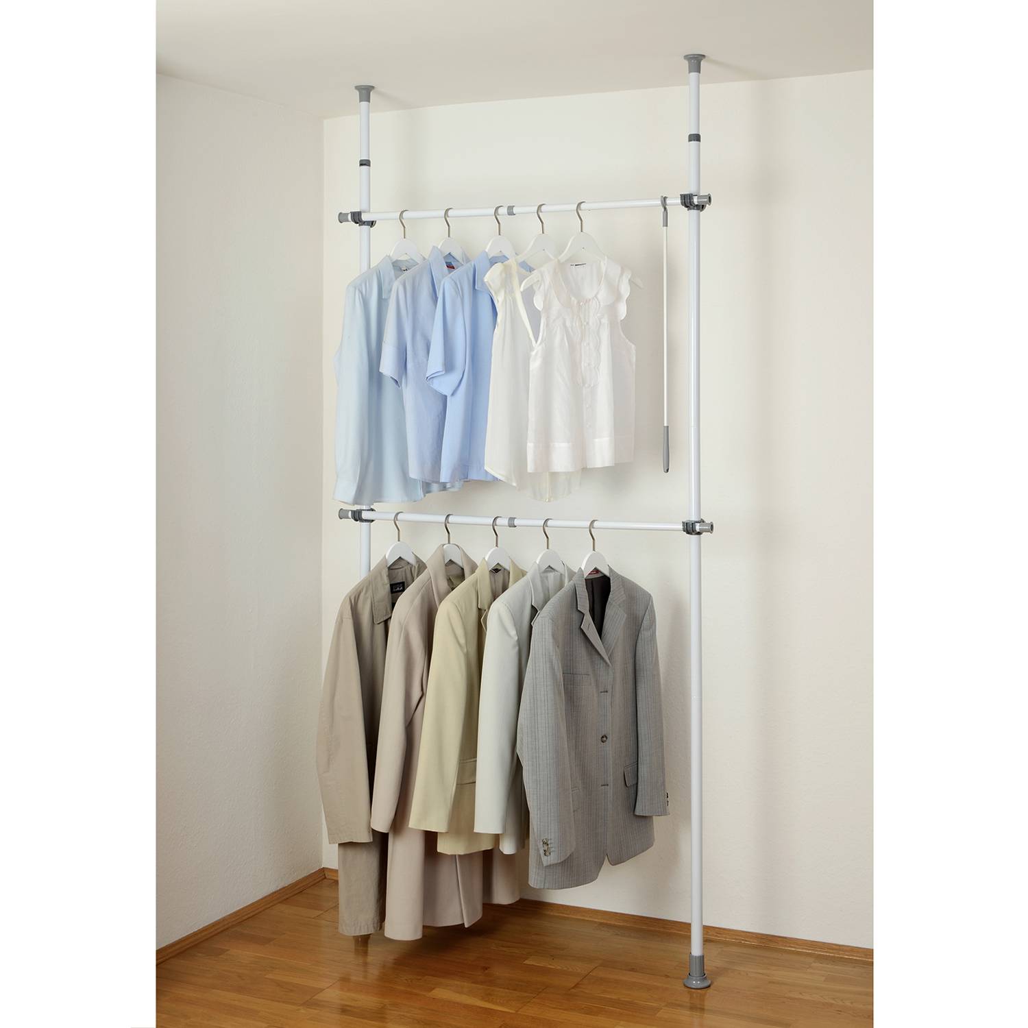 Hercules Telescopic Shelf Basic Steel White