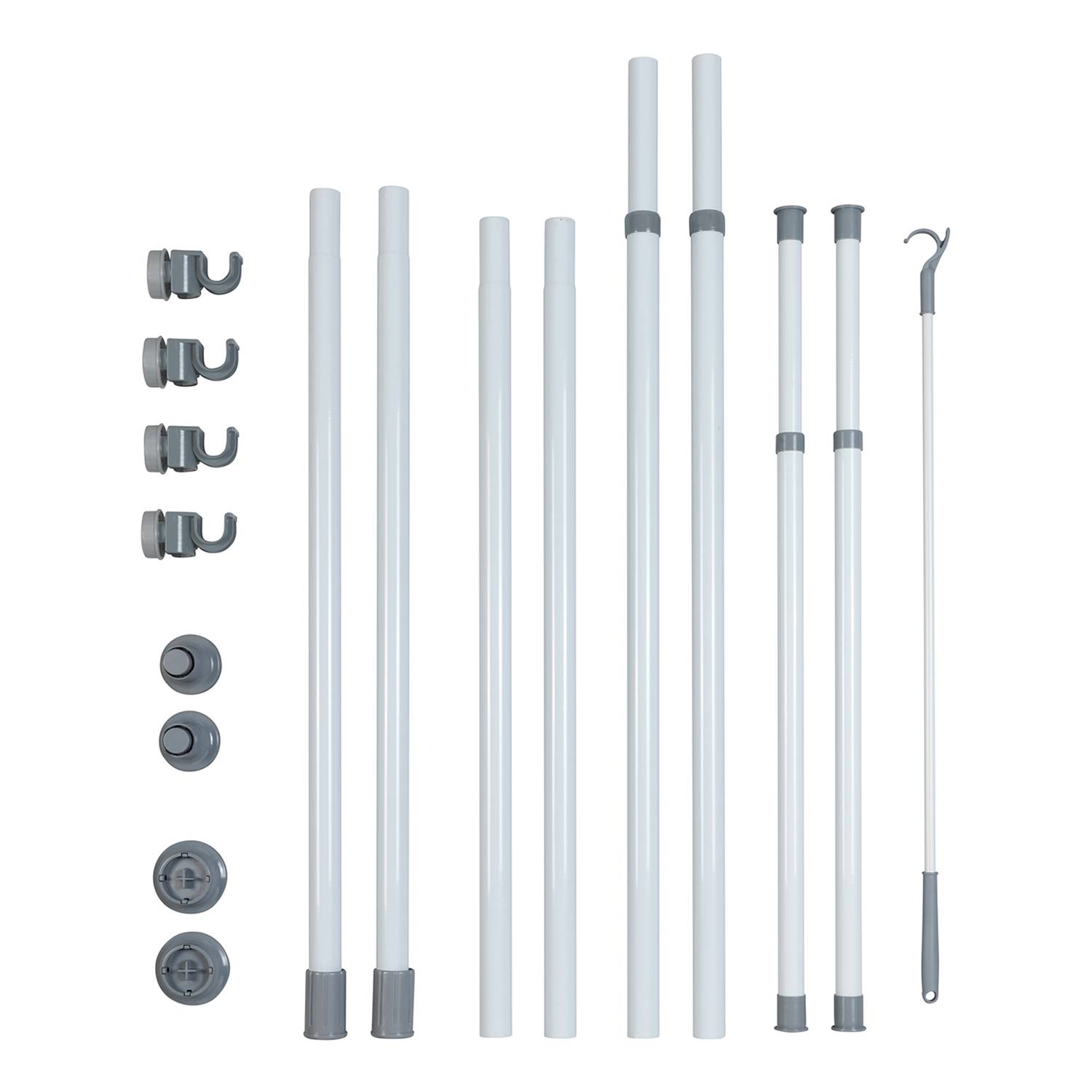 Hercules Telescopic Shelf Basic Steel White