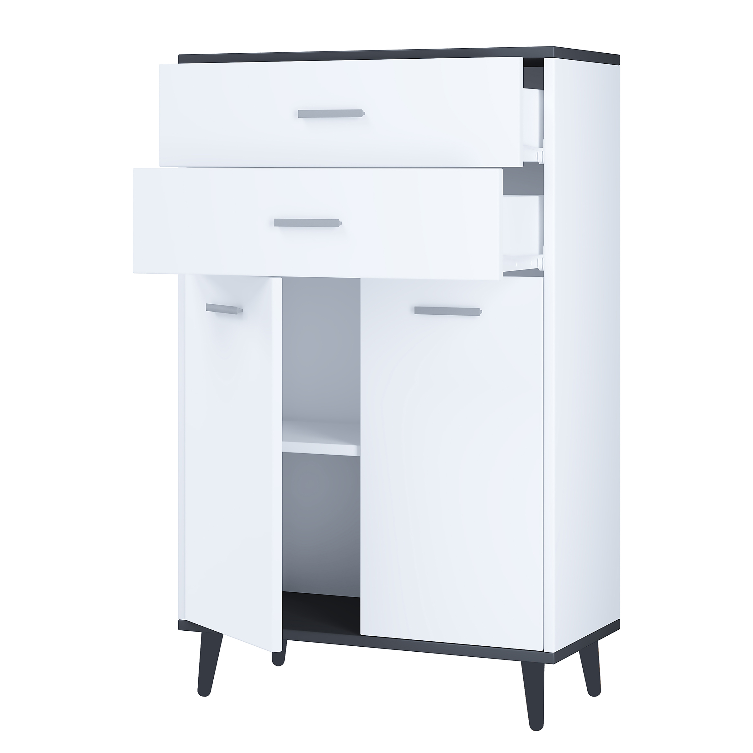 Landos Base Cabinet White Anthracite