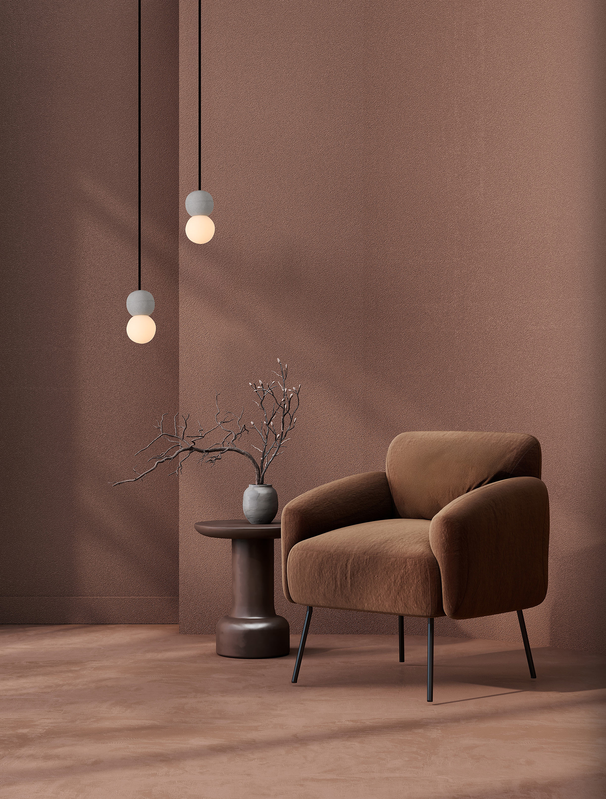 Zero Type A Pendant Light Aluminum Opal Glass Grey