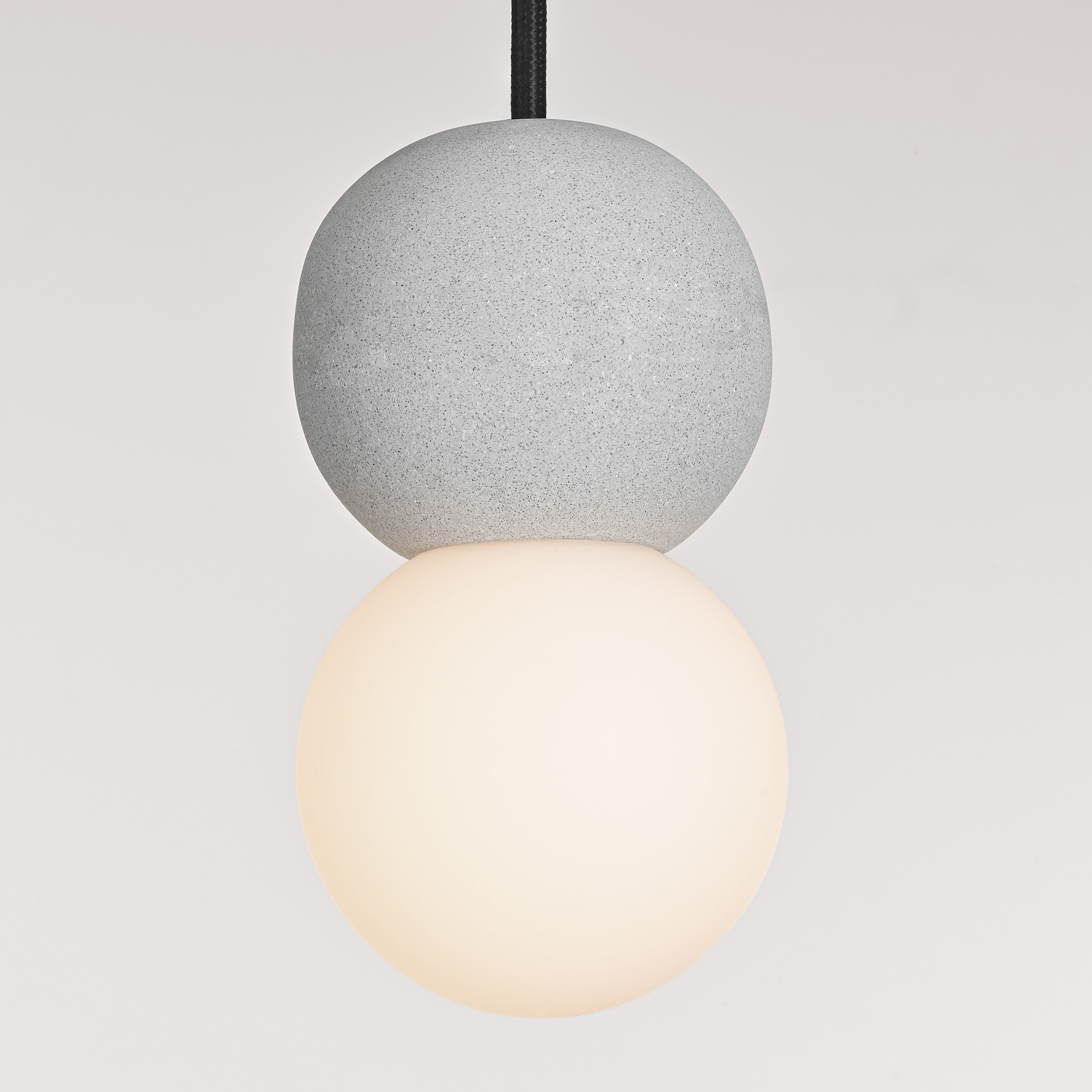 Zero Type A Pendant Light Aluminum Opal Glass Grey