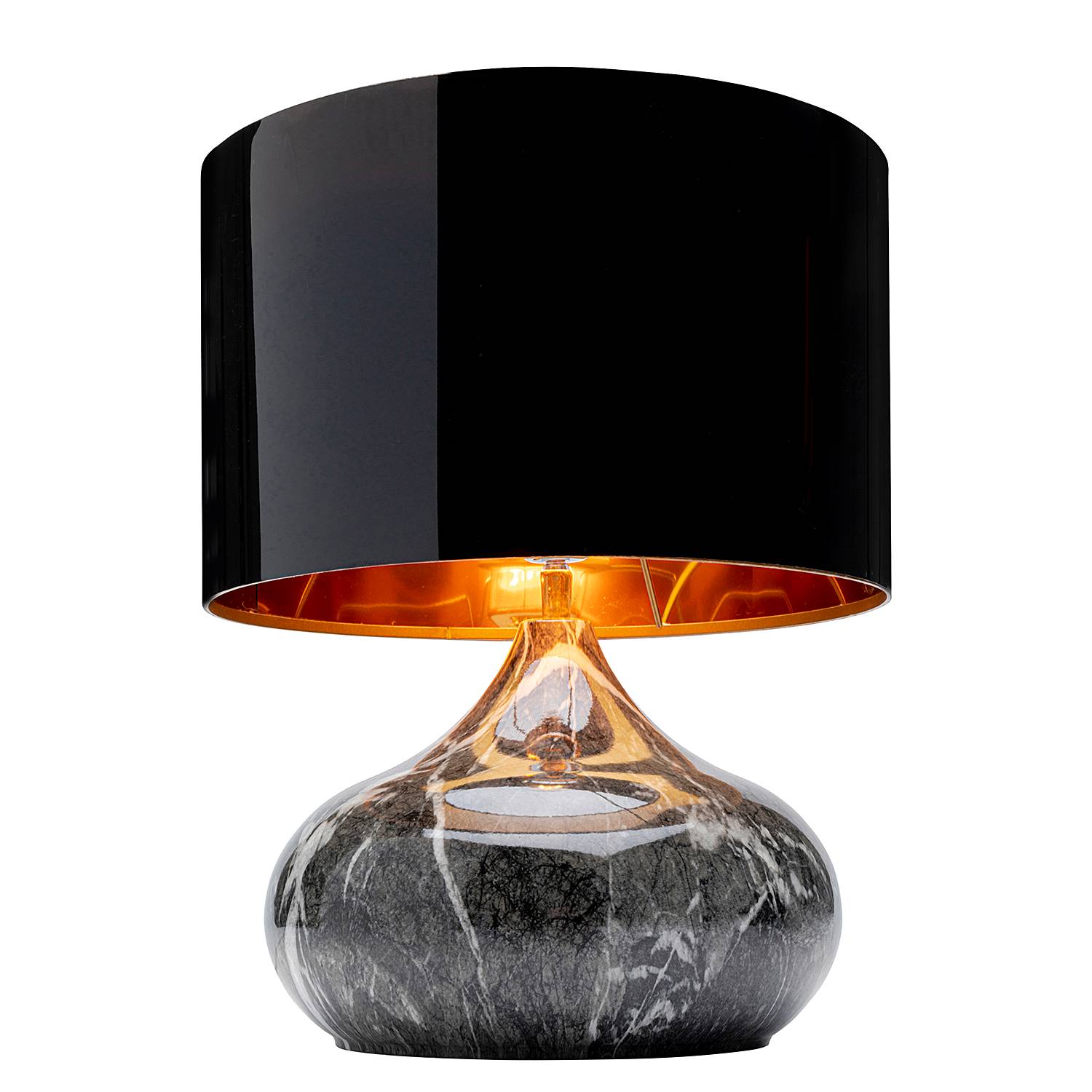 Mamo Table Lamp Deluxe Steel PVC Black Grey