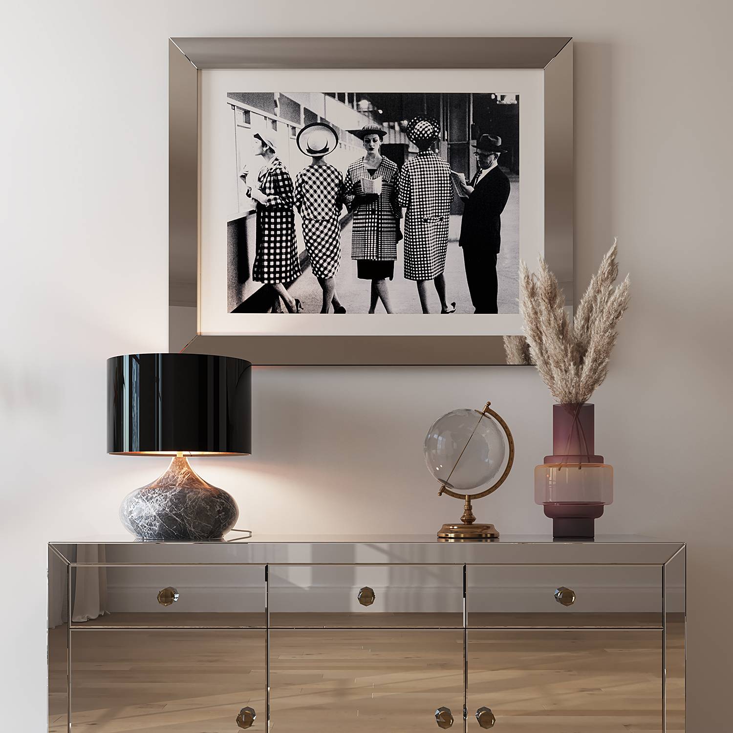 Mamo Table Lamp Deluxe Steel PVC Black Grey