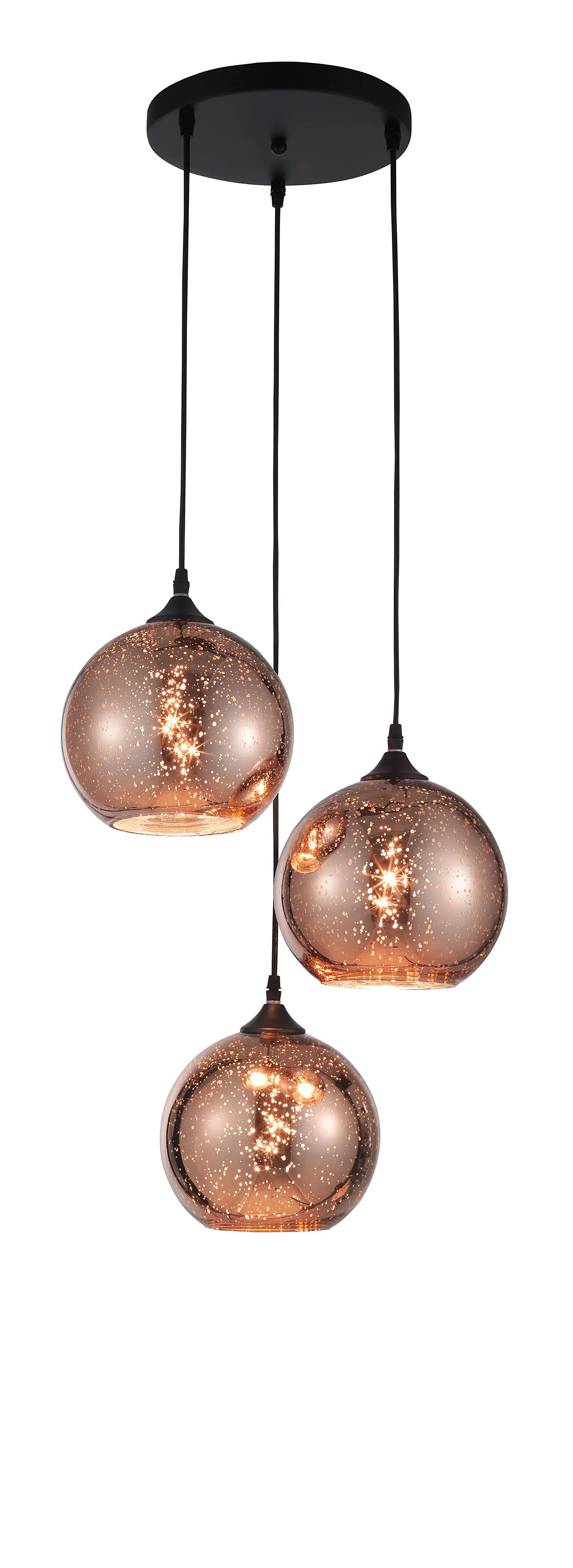 3-Light Blaze Pendant Lamp Aluminum