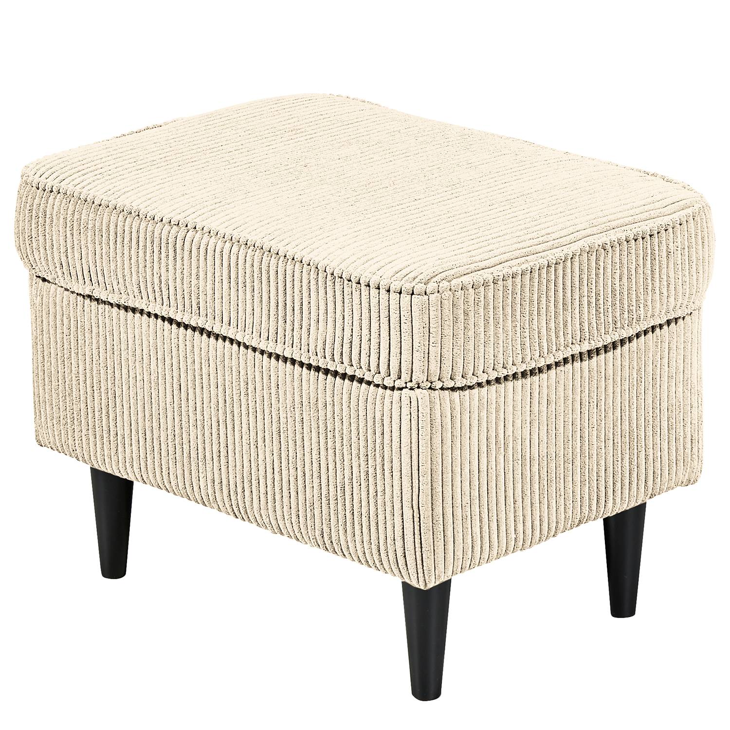 Marson Polsterhocker Cordstoff Zuri Creme
