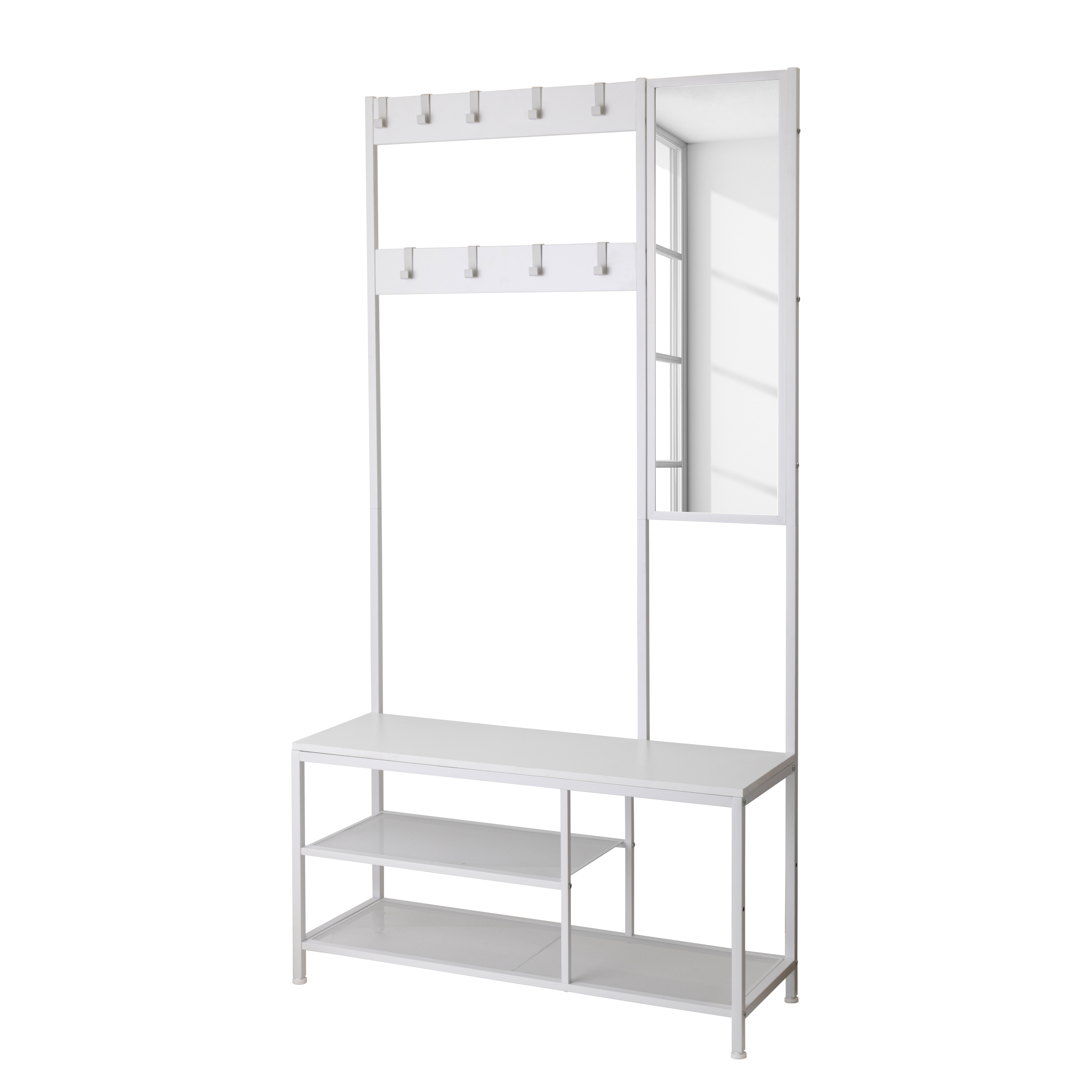 Tarpey Wardrobe with Mirror Metal White