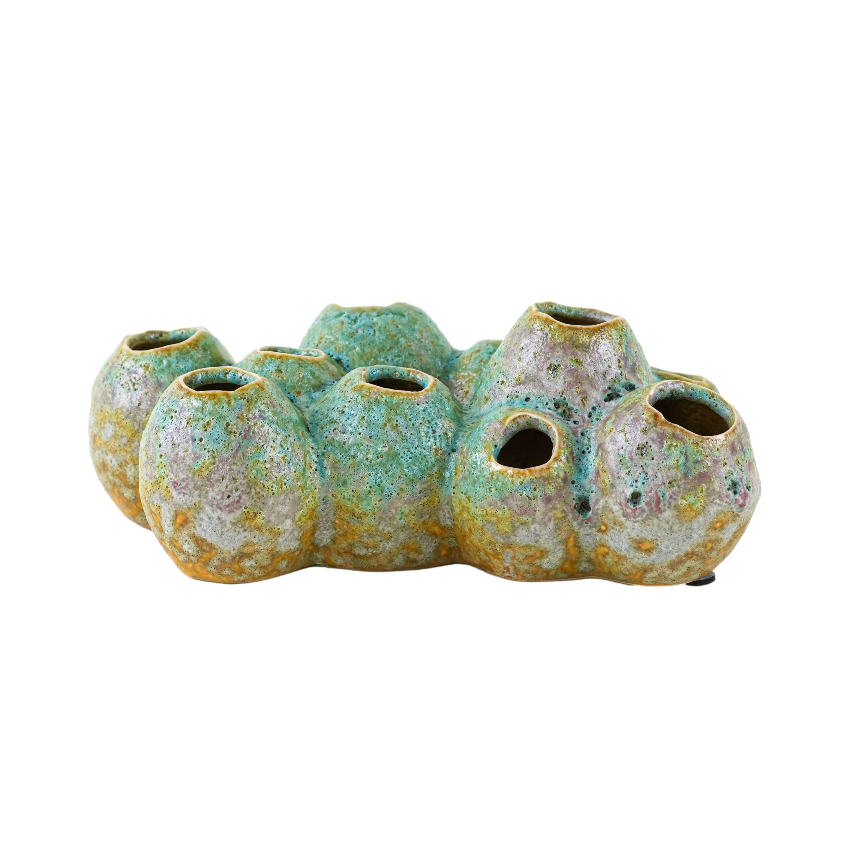 Flower Frog Vase Ceramic 1960s