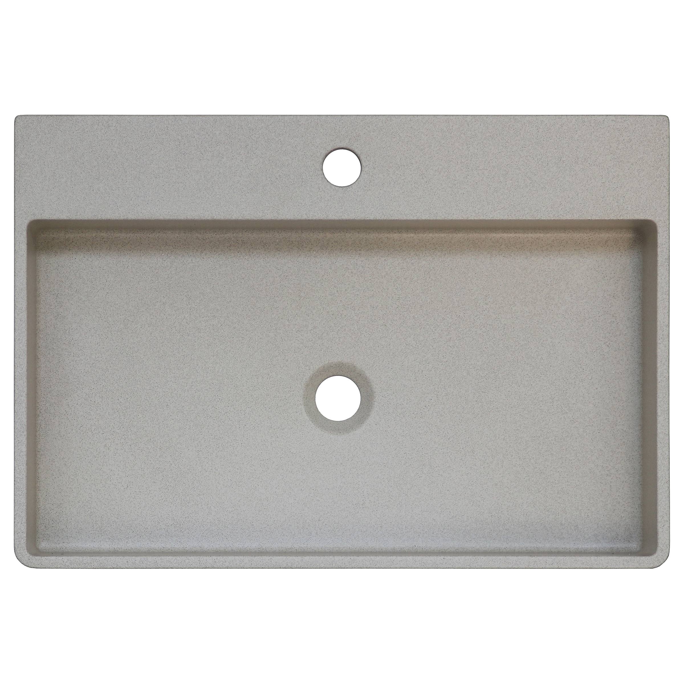 Terrazzo Aufsatzbecken Lichtgrau 62 cm