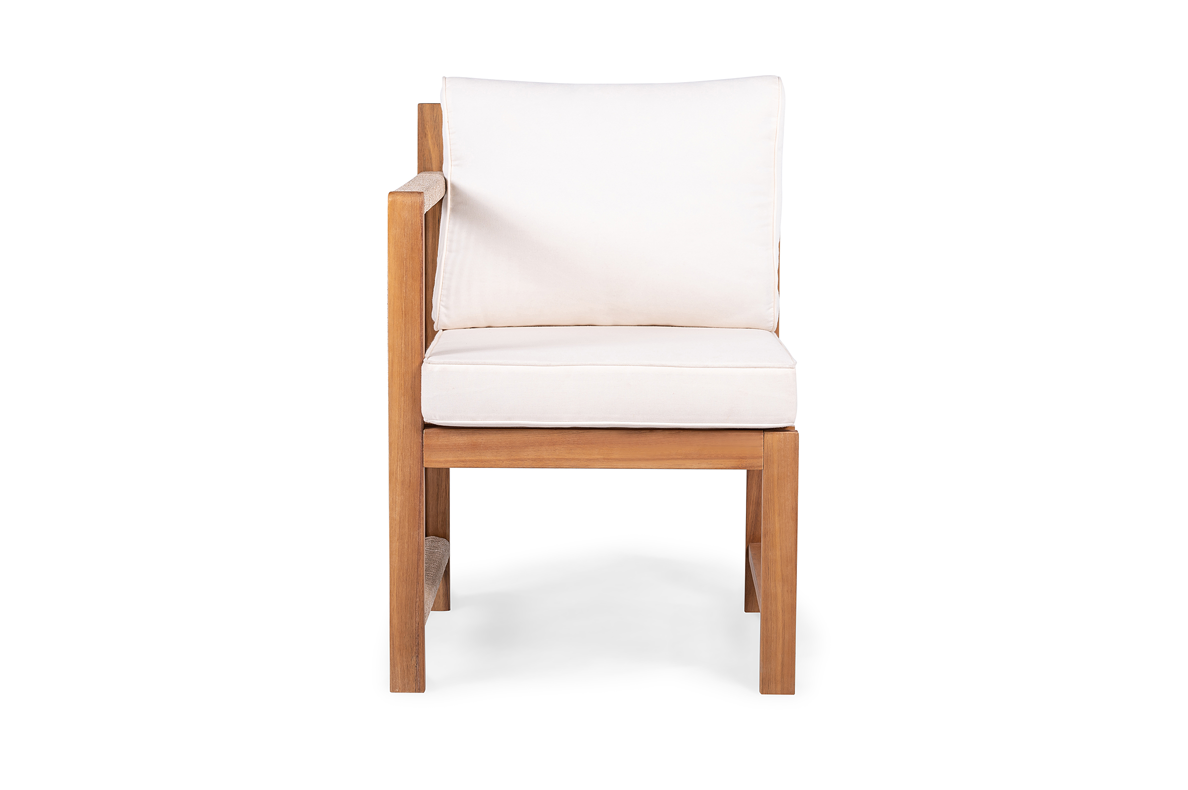 Bayton Dining Chair Acacia Solid Left Brown Beige